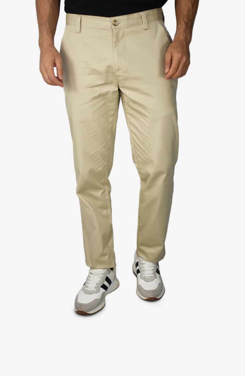 Pantalón de dril texturizado Caqui para Hombre - miniatura 1