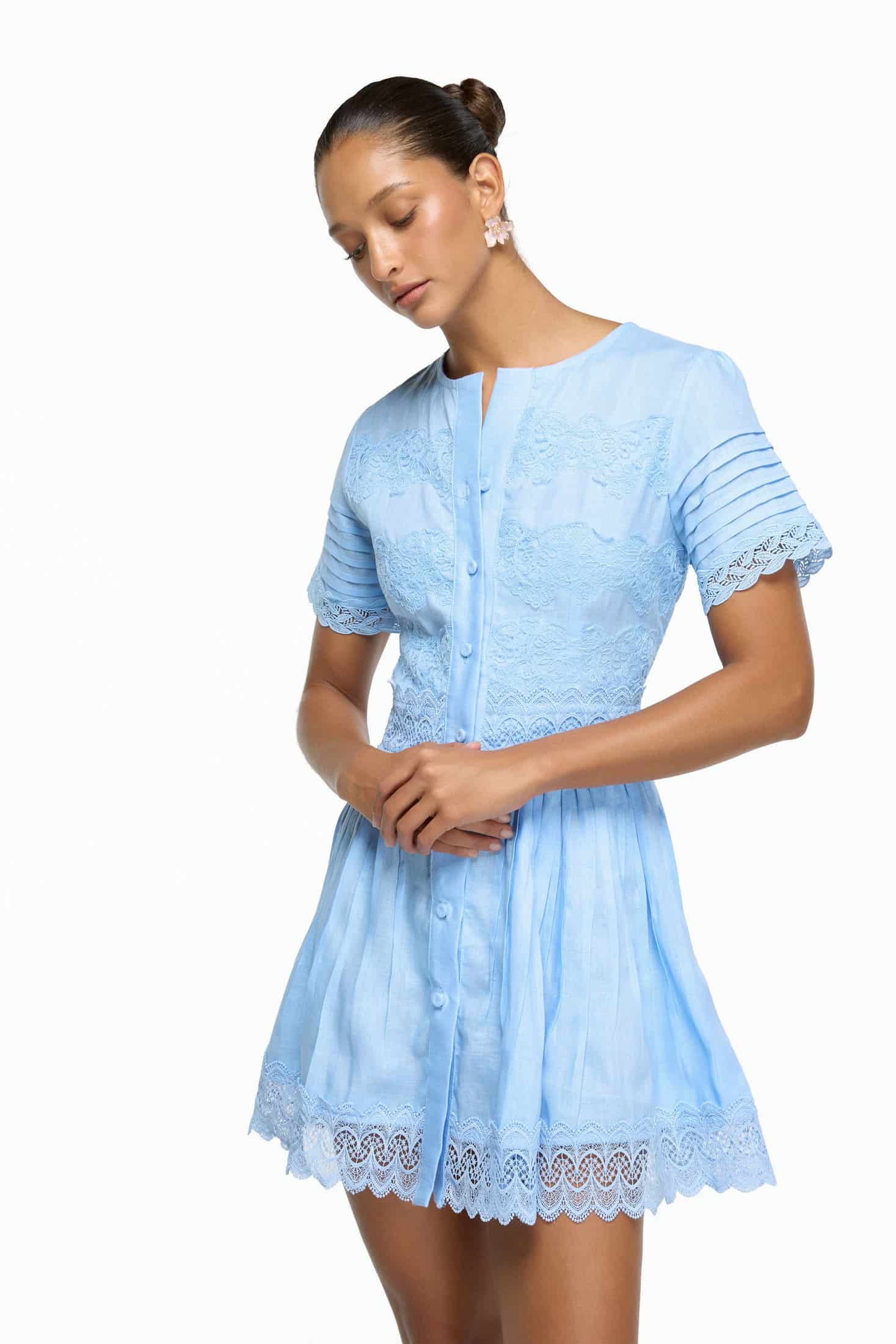 CHLOE MINI DRESS BLUE - miniatura 3