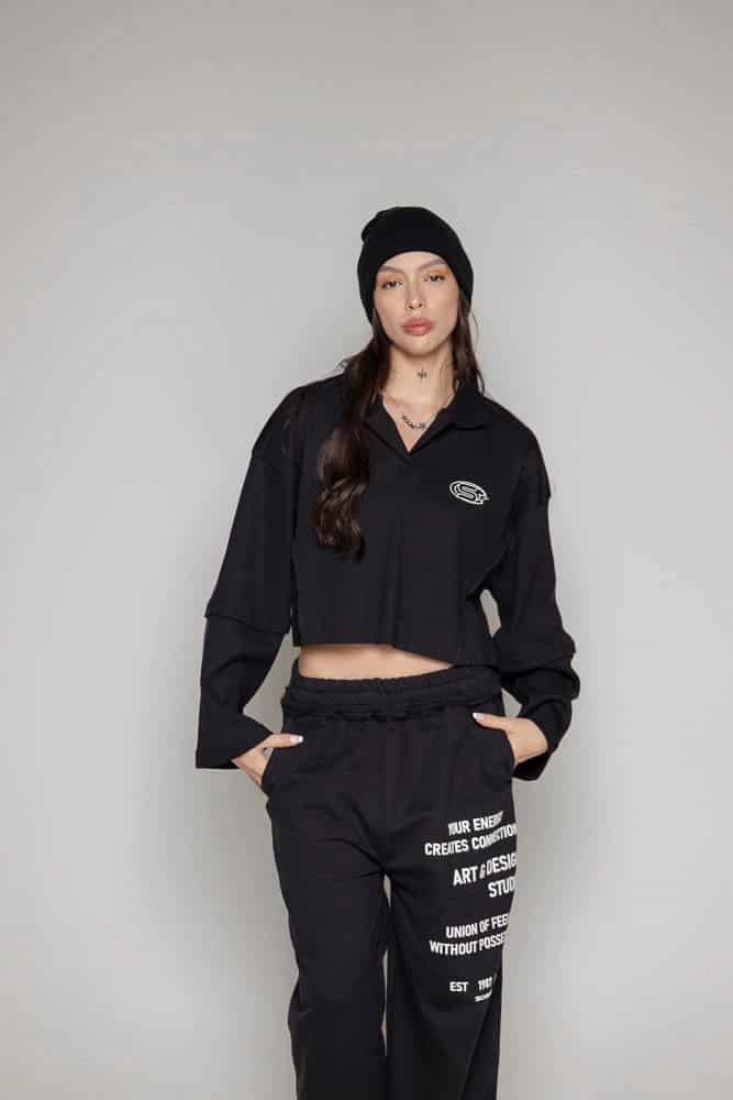 Buzo Dama Courage Tipo Polo-Negro - miniatura 3