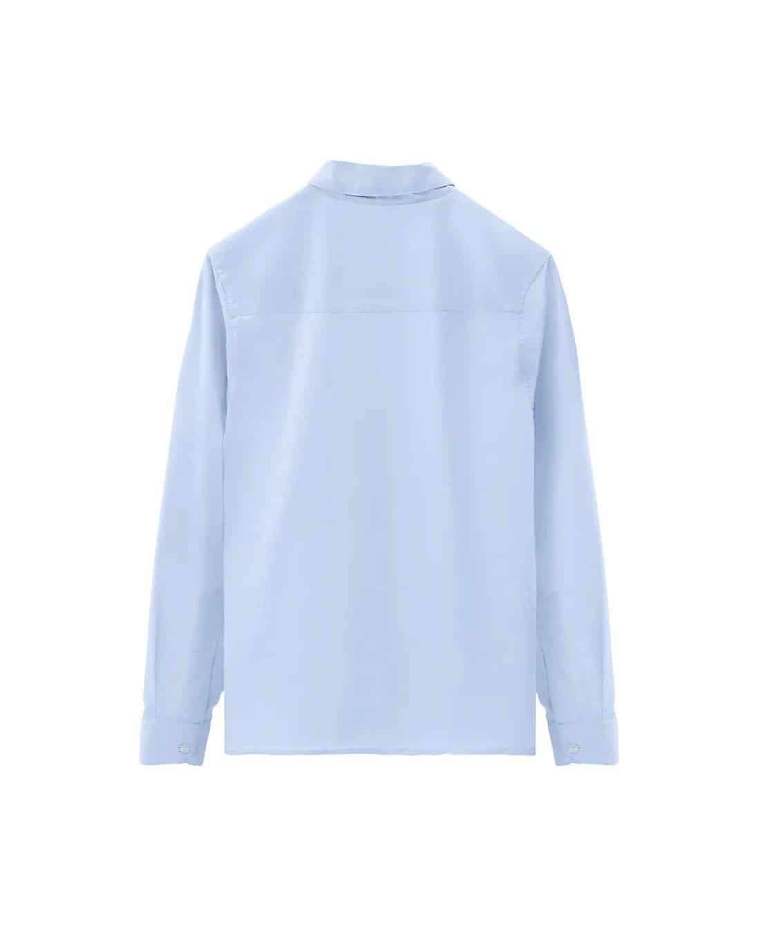 Camisa Clásica Celeste Eleganza - miniatura 5