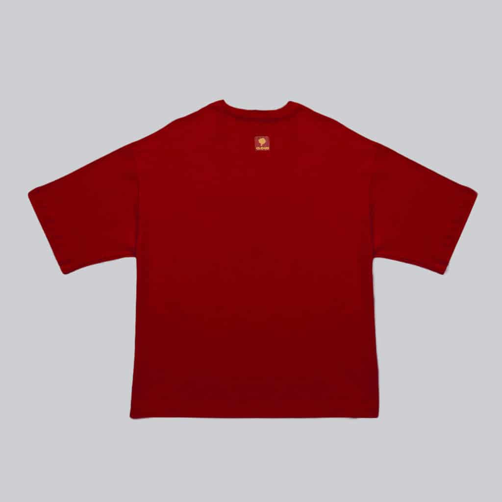Camiseta BLOCK morado sobre rojo - miniatura 2