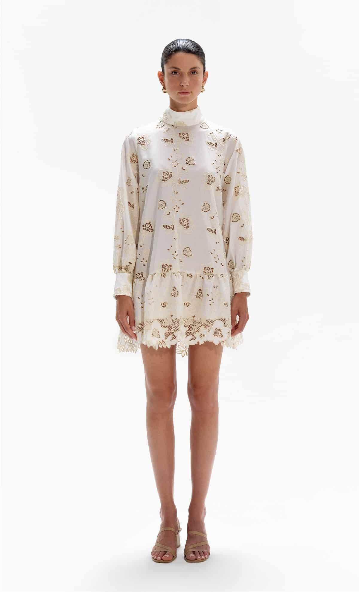 Vestido corto Bauer Créme - miniatura 1