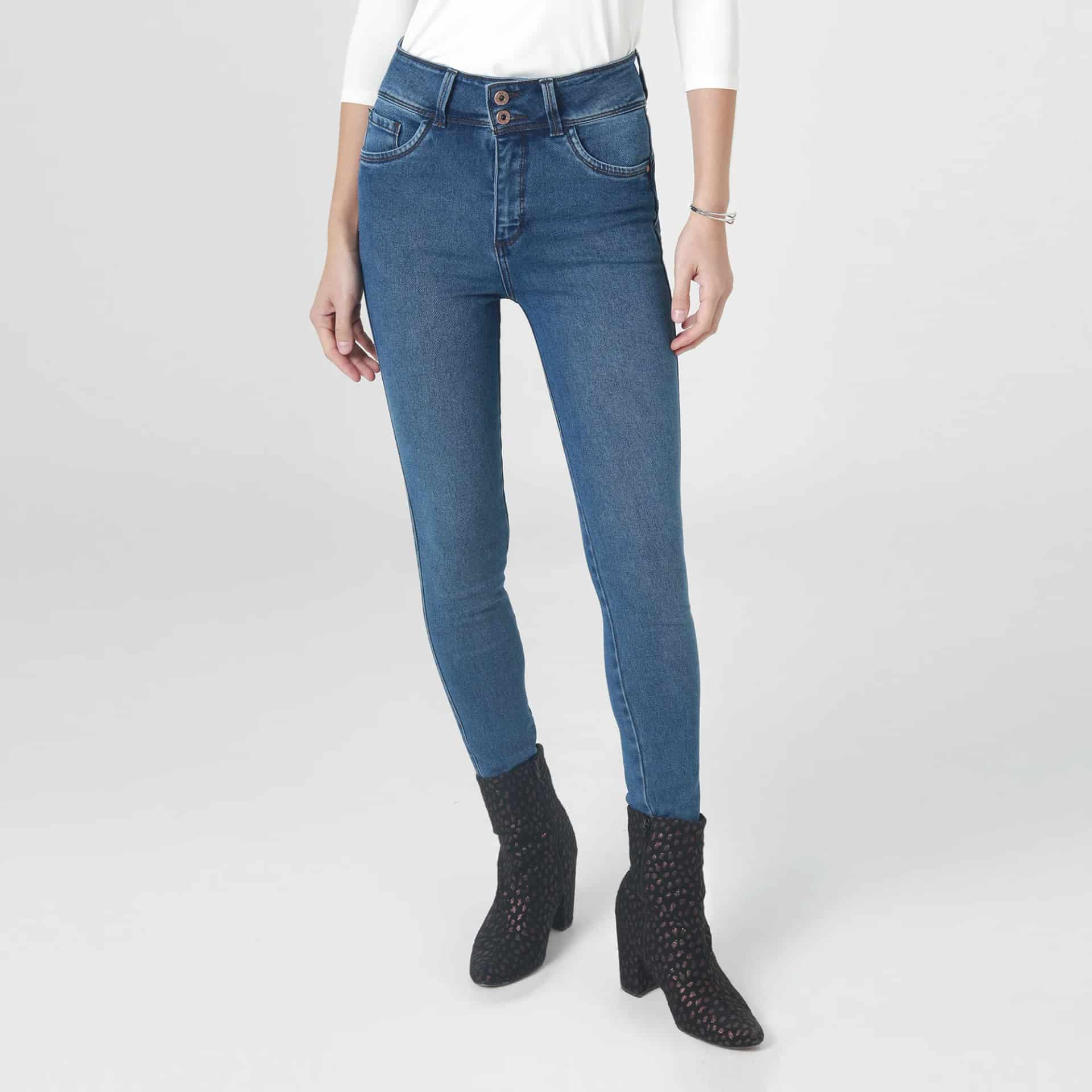 Jean Tiro Medio Bota Skinny - miniatura 5