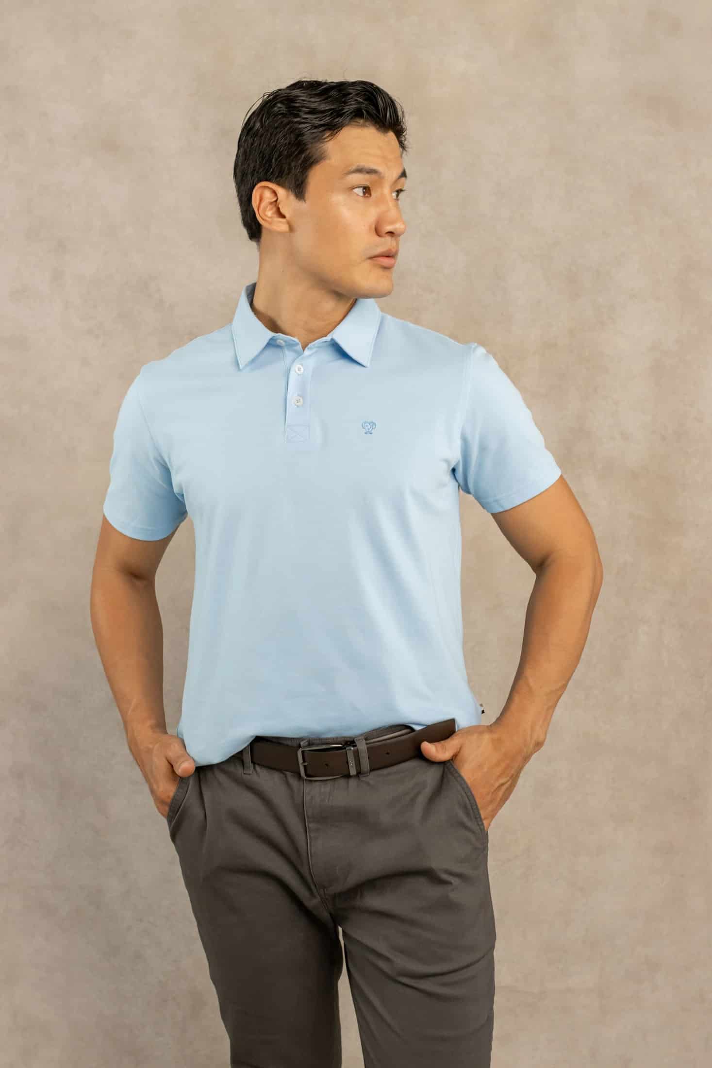 Polo Antimanchas Azul Celeste - miniatura 4