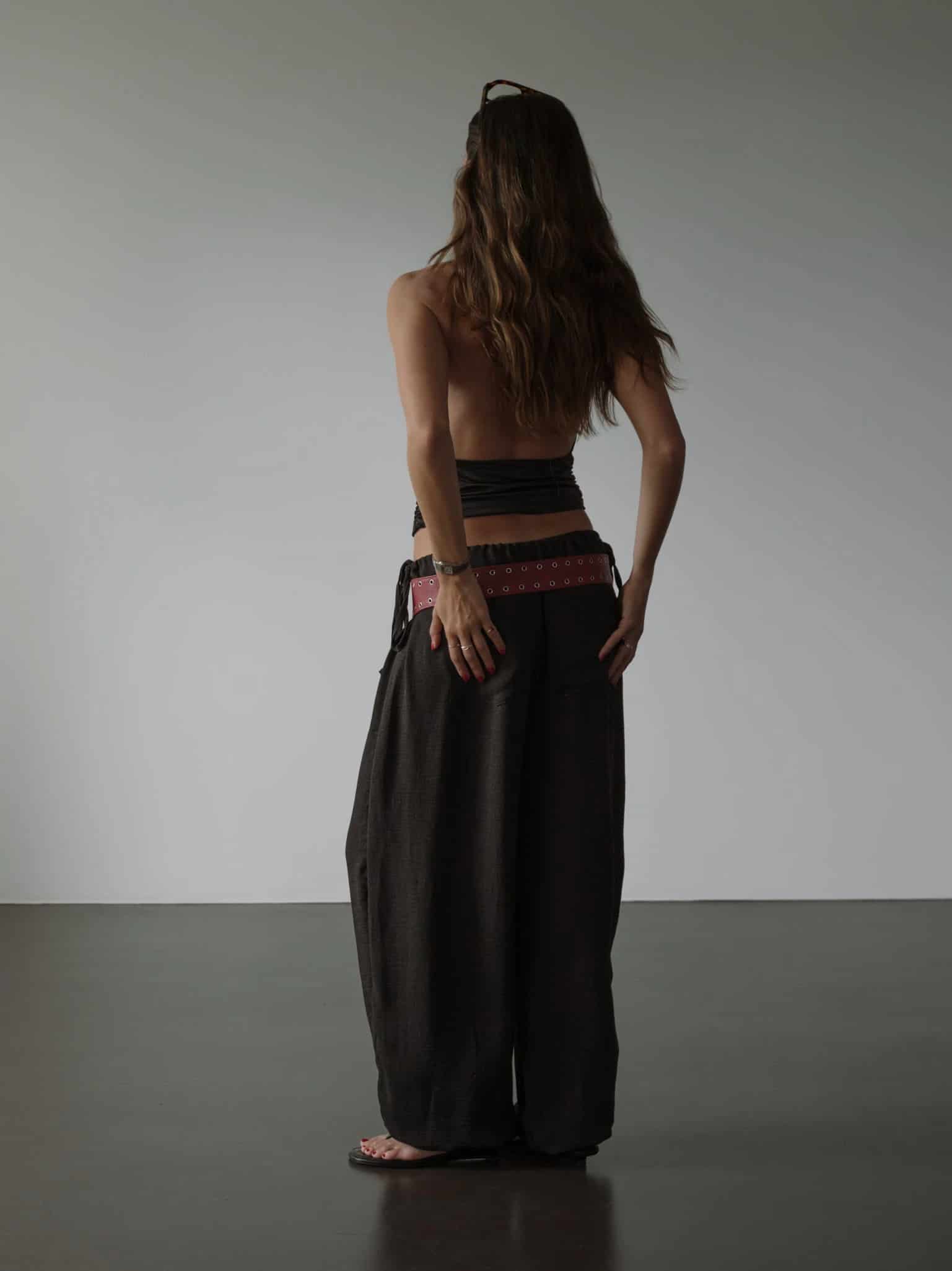 BOHO HALTER BLOUSE - BLACK - miniatura 4