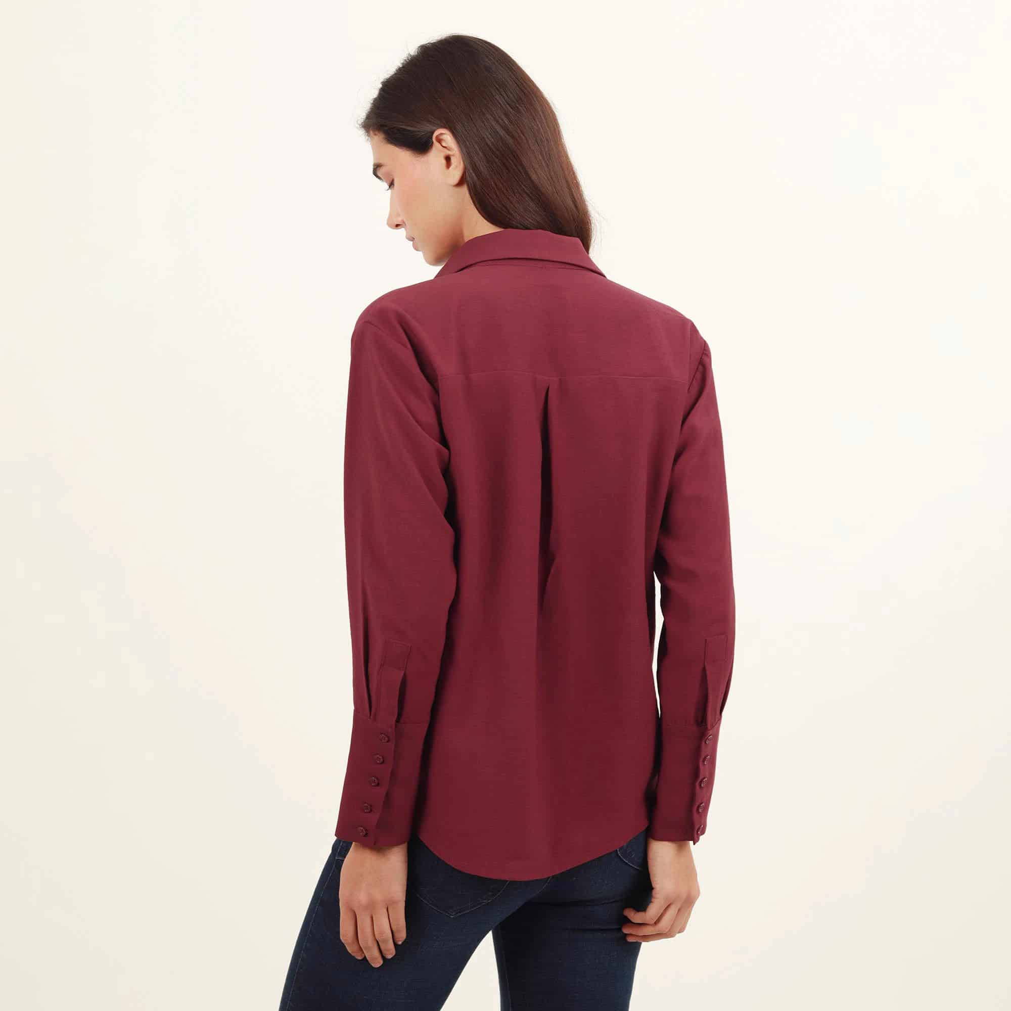 Camisa Cuello V Manga Larga - miniatura 2