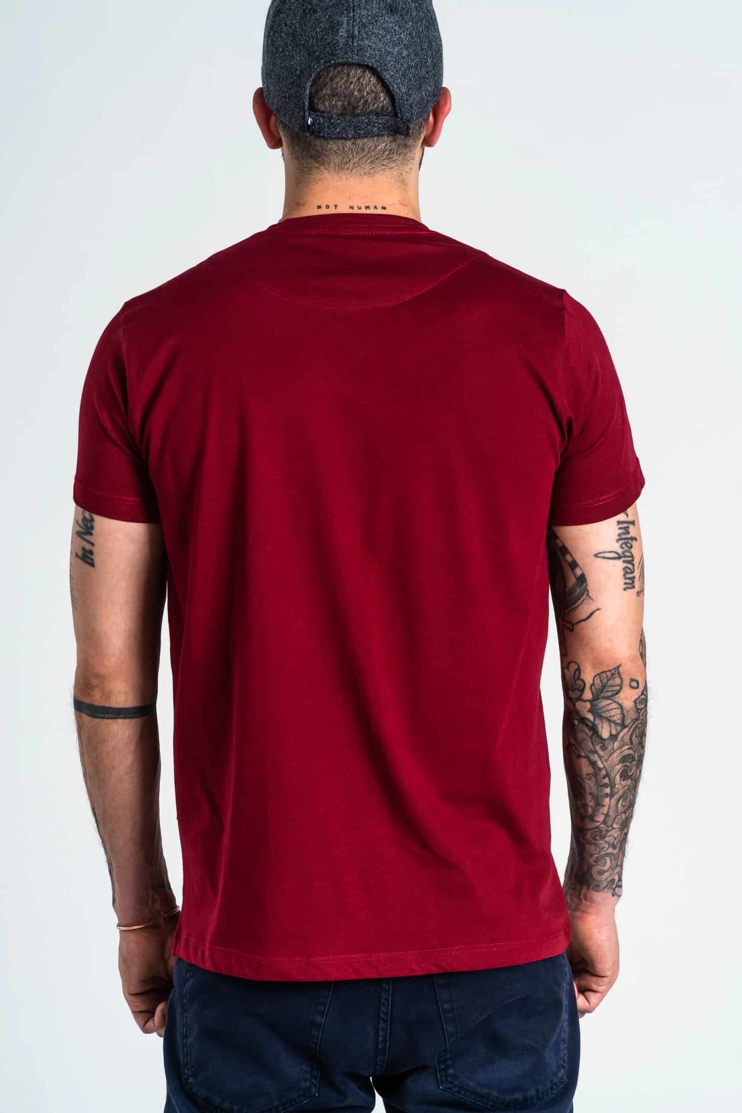 Camiseta Básica Algodón Rojo Cereza - miniatura 4