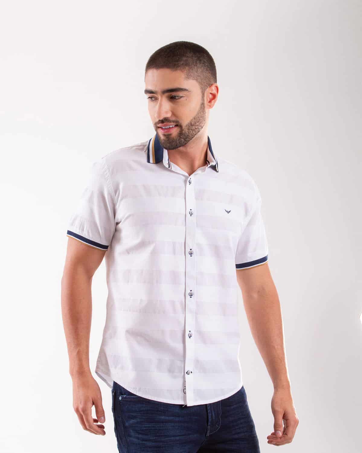 Camisa blanca manga corta para hombre - miniatura 29