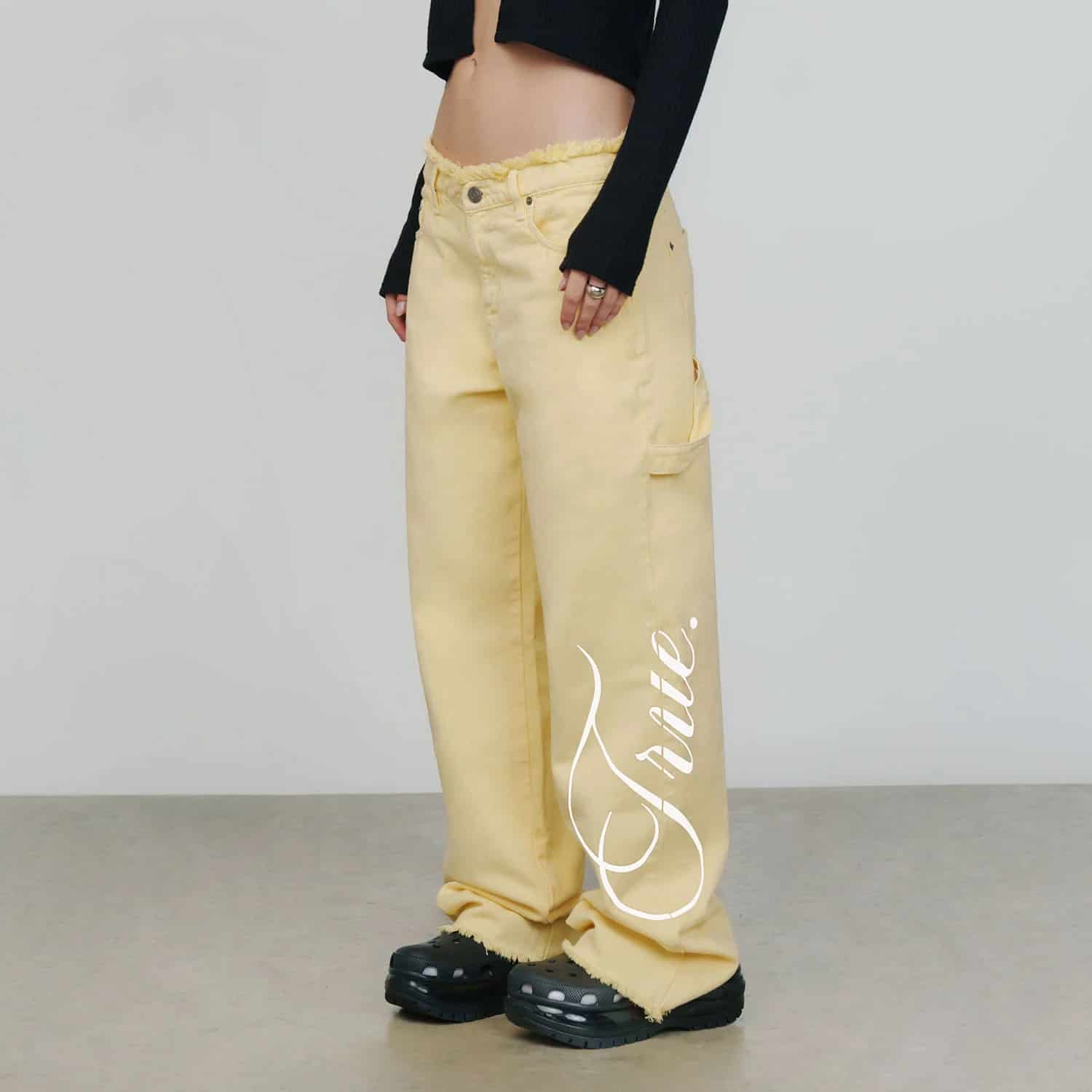 Mid-Rise Pants - Butter Yellow - miniatura 8