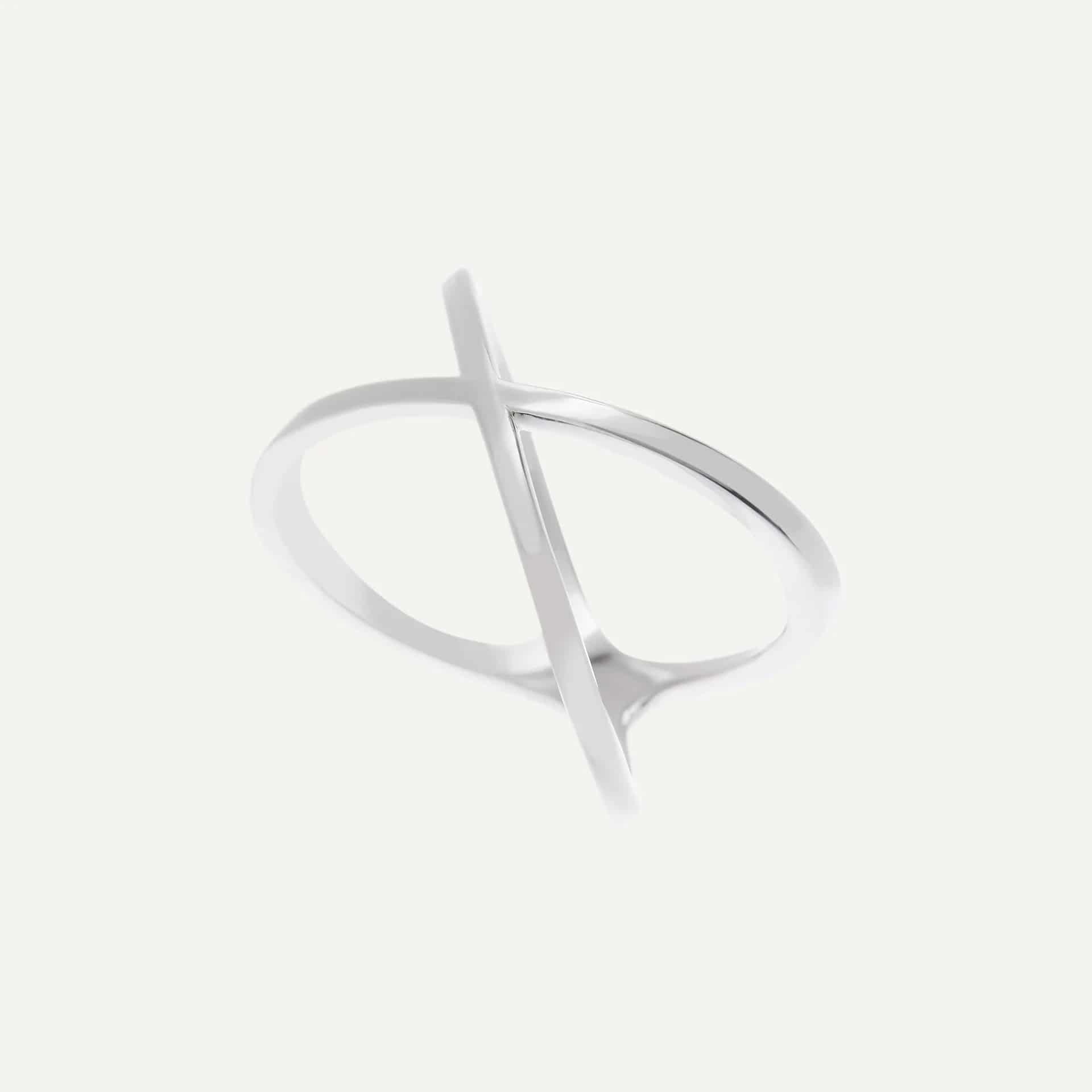 Anillo Big X liso - miniatura 3