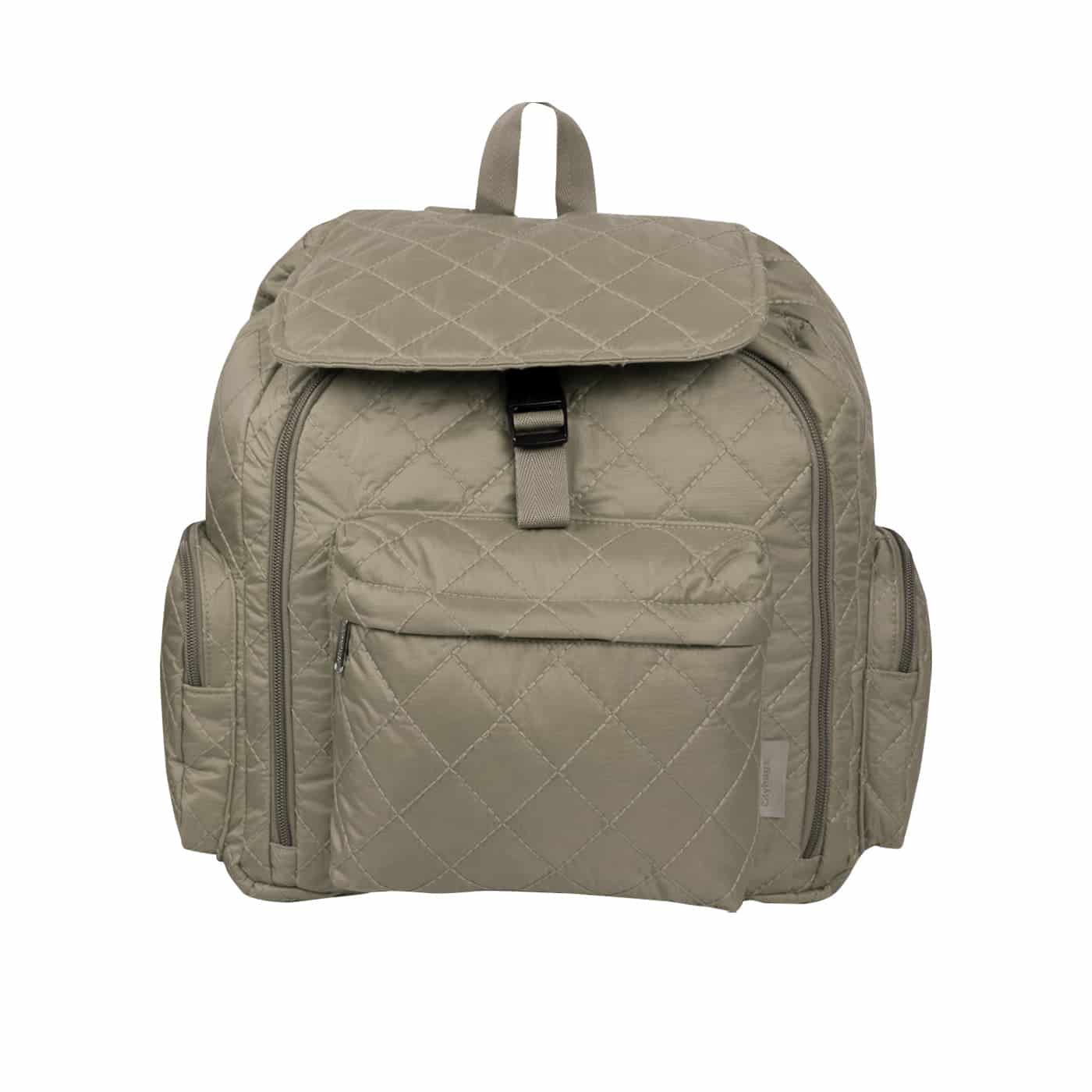 Morral Mochilero Pequeno Puffer Beige - miniatura 3