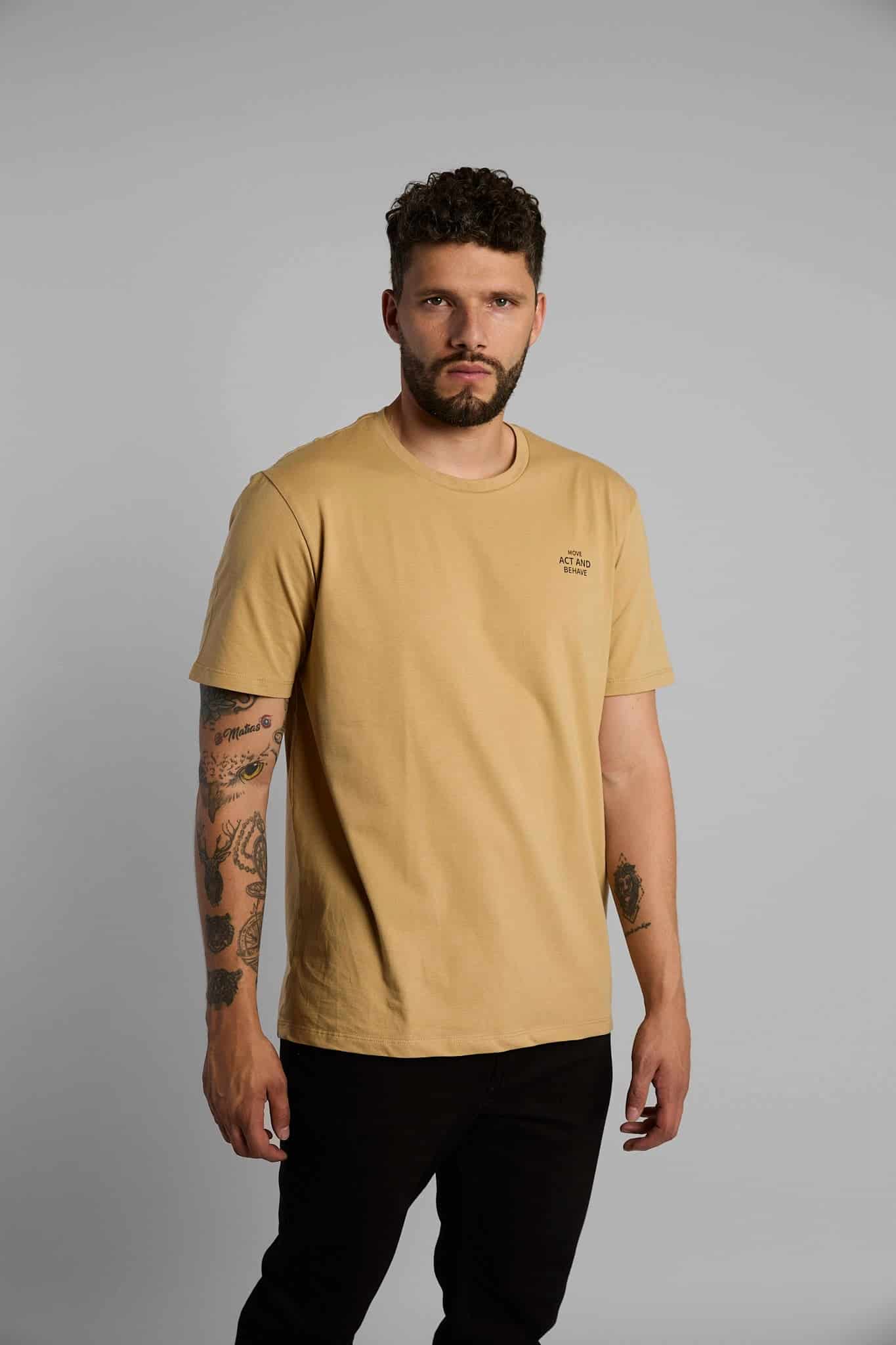 Camiseta Move Act Behave Beige - miniatura 2