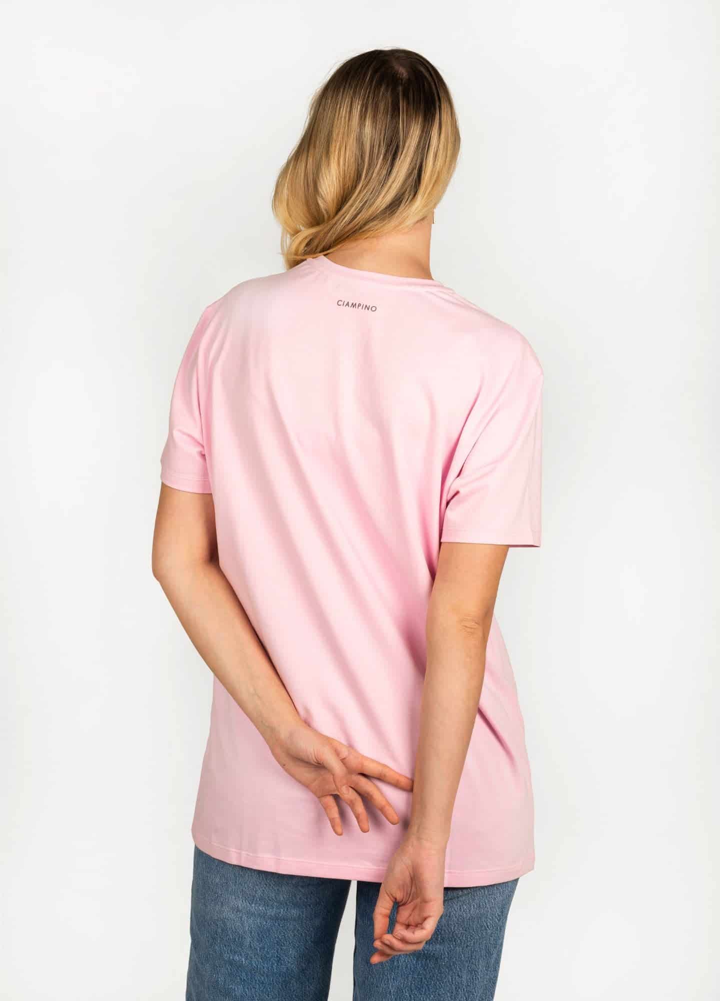 Basic Perezoso Camiseta Regular – Rosa - miniatura 5