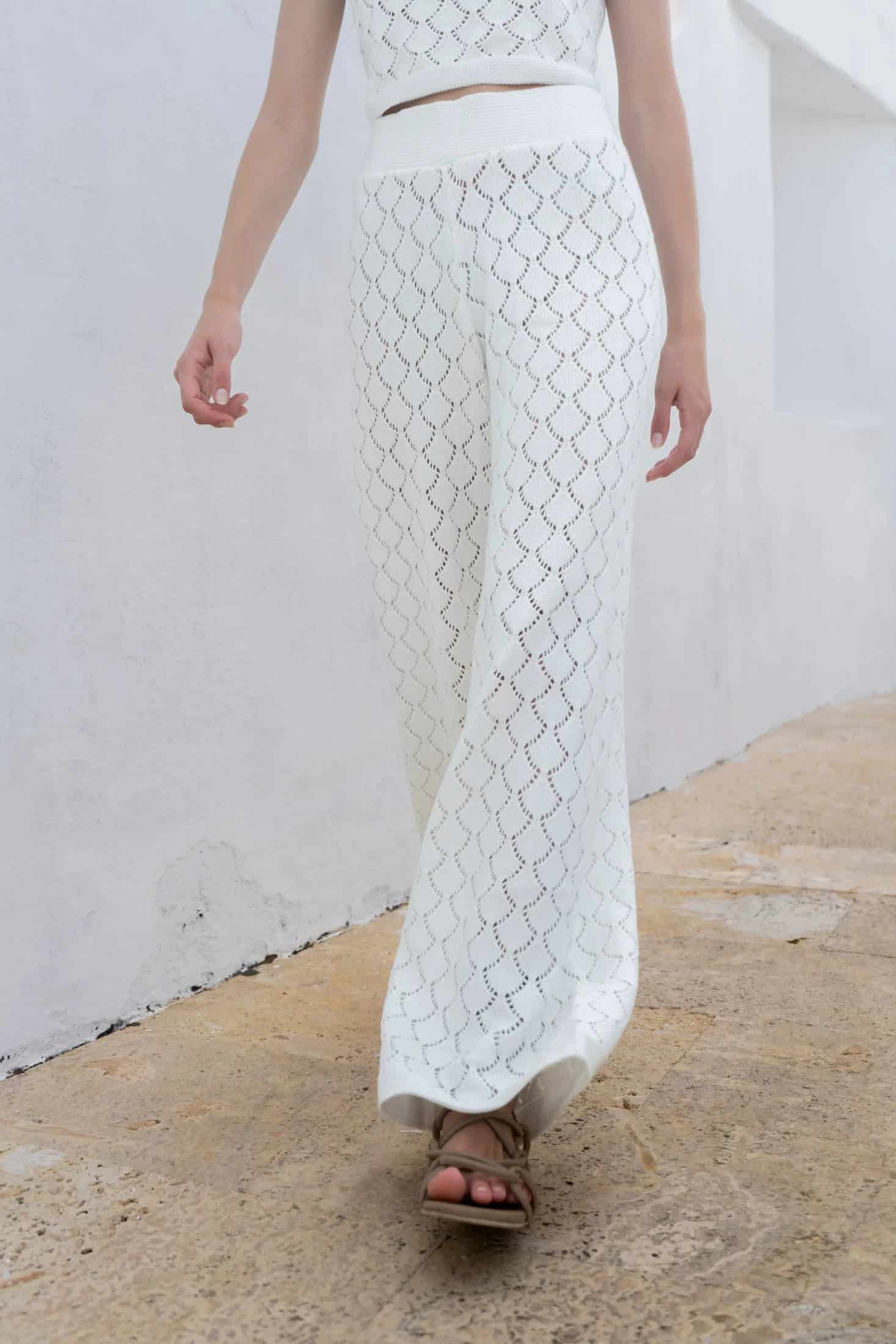 Pantalón Summer Set Blanco Mujer - miniatura 3