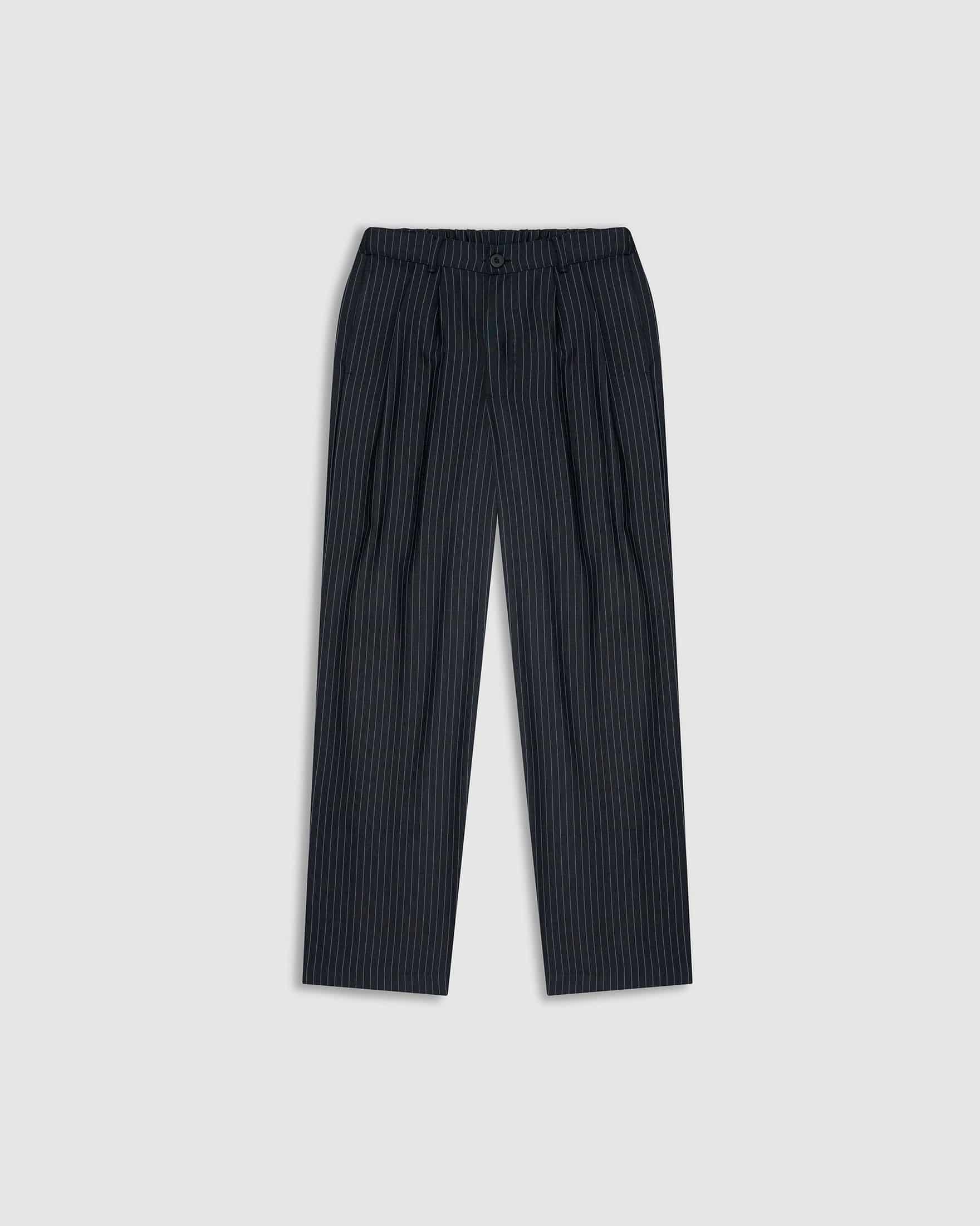 Trouser a Rayas - Negro Oscuro - miniatura 1