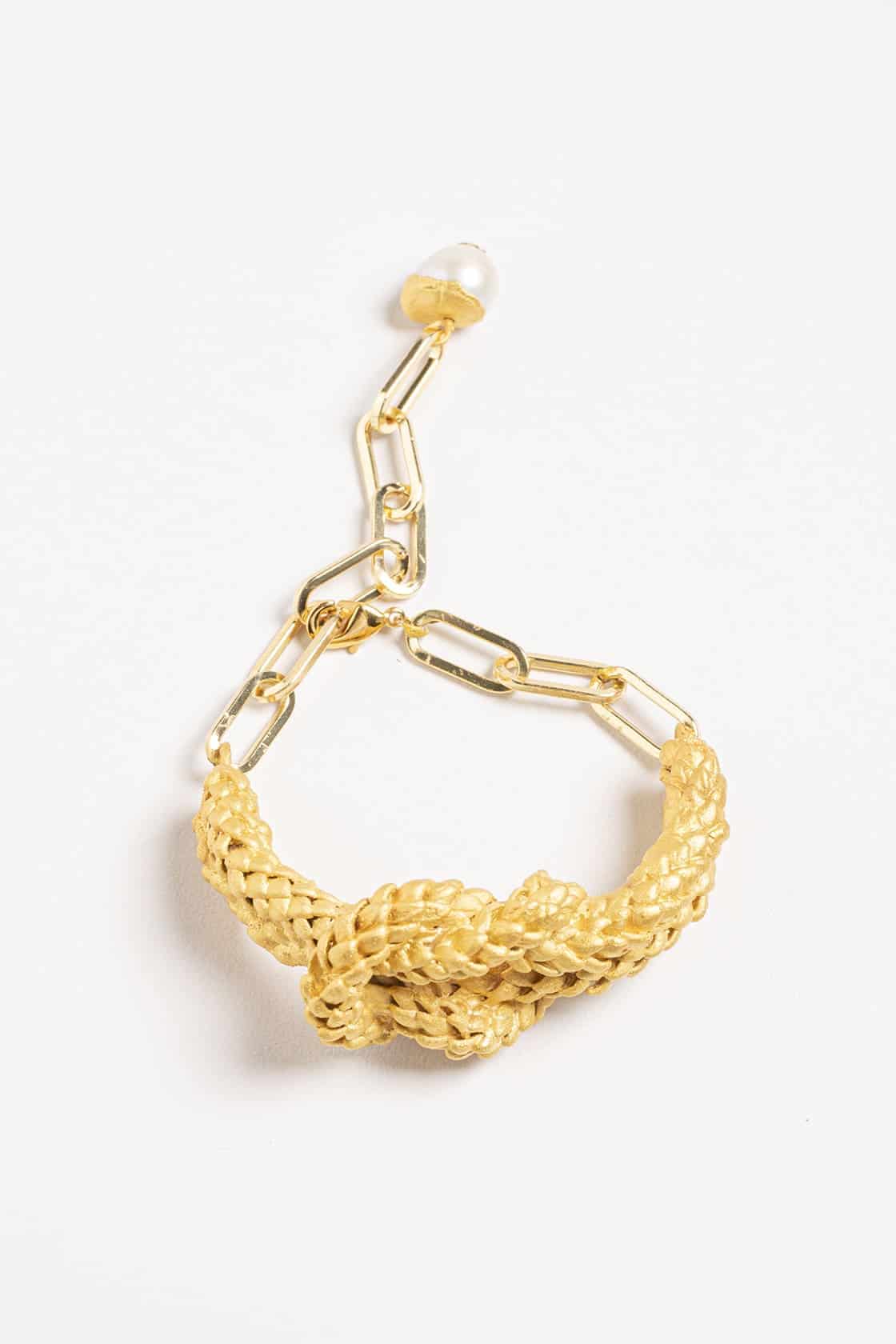 NORFOLK SAILOR KNOT BRACELET WITH PEARL - miniatura 3