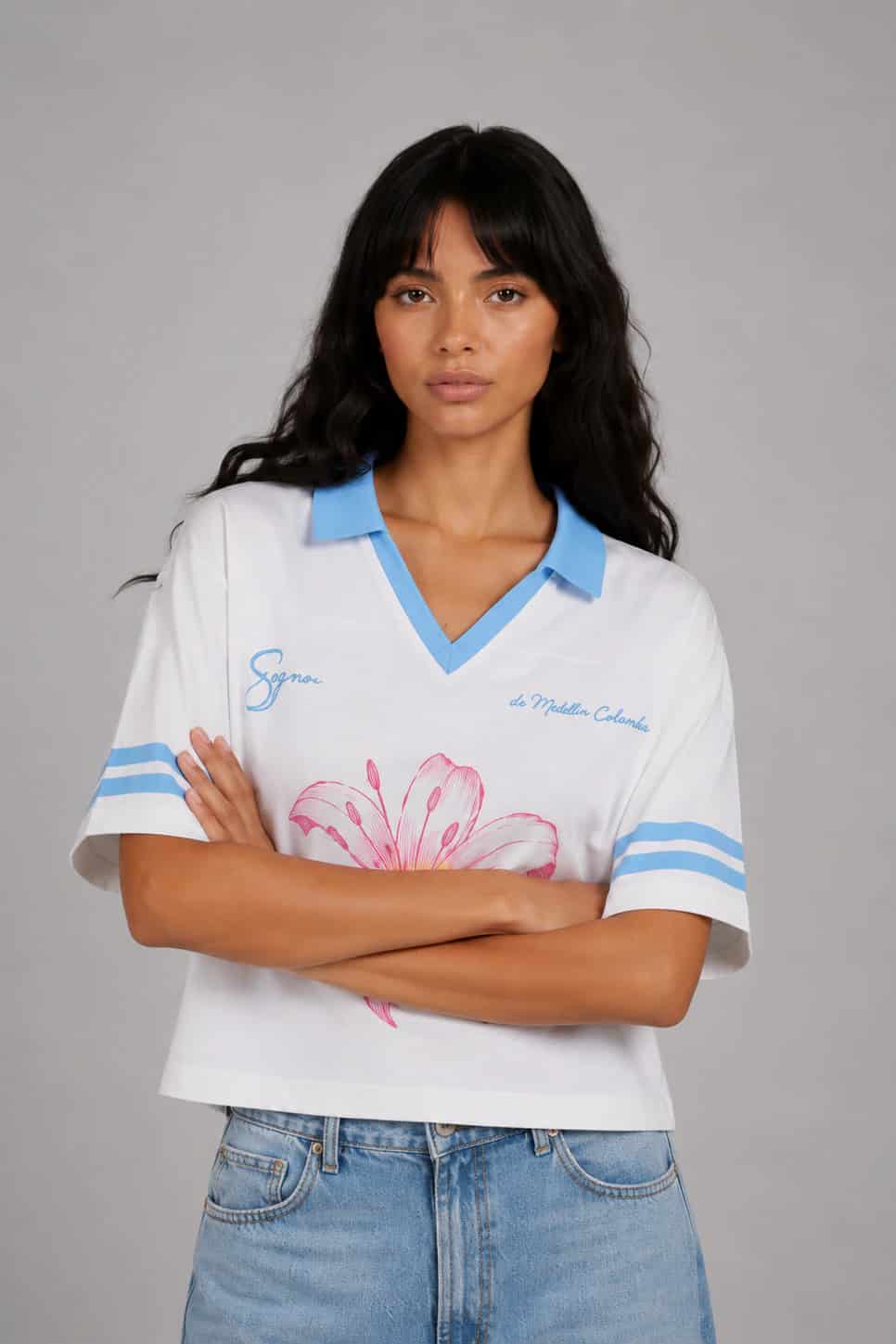 Camiseta Boxy Flor-Blanca - miniatura 2