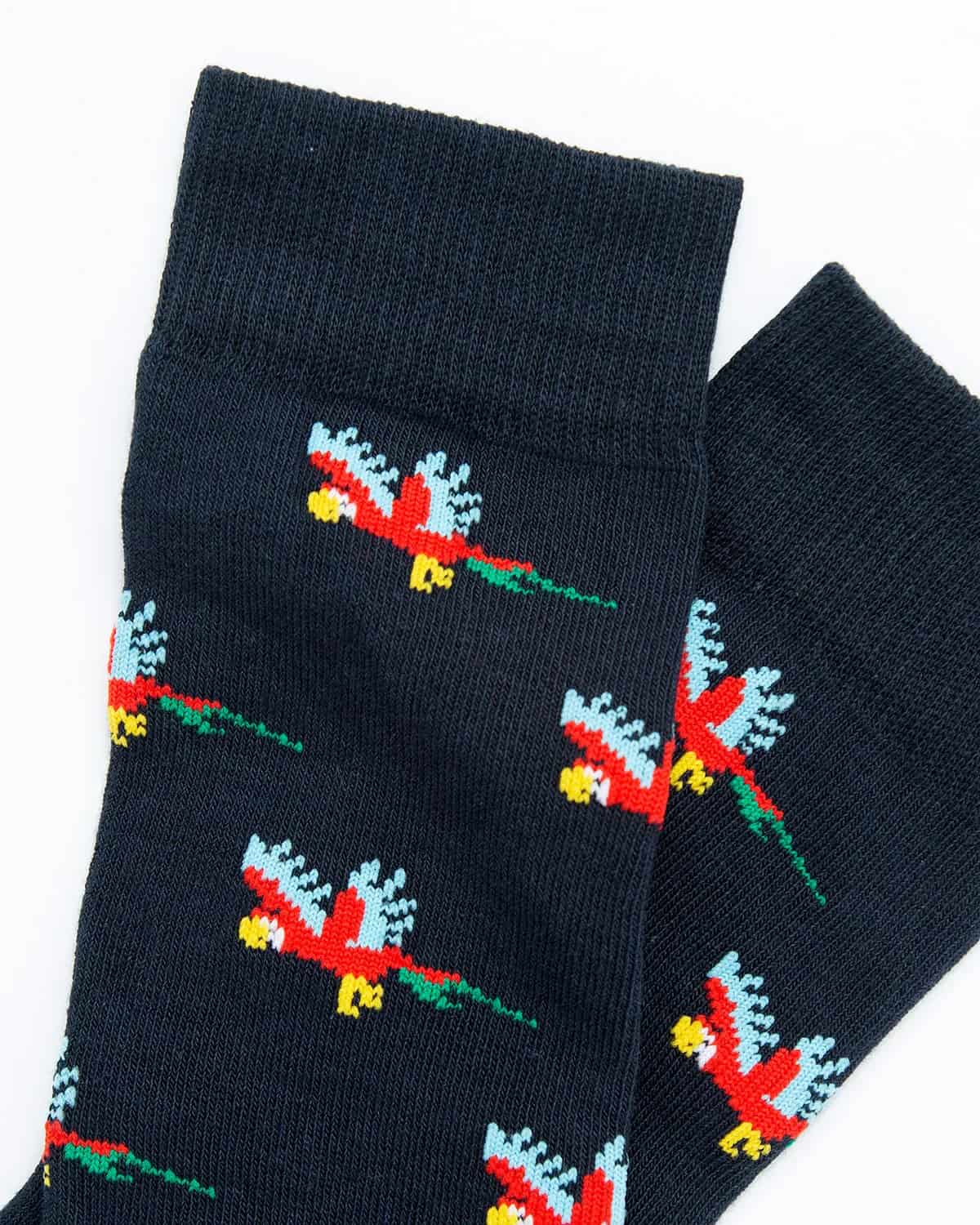 Medias Algodón Estampado Guacamayas - Fondo Azul - miniatura 4