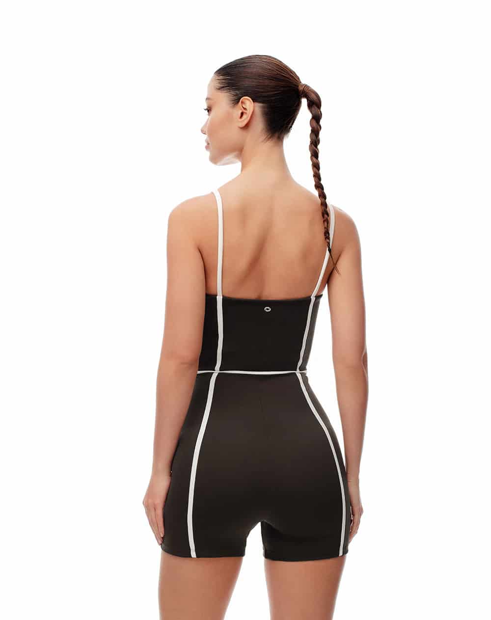 Enterizo deportivo secado rápido chocolate mujer - miniatura 2