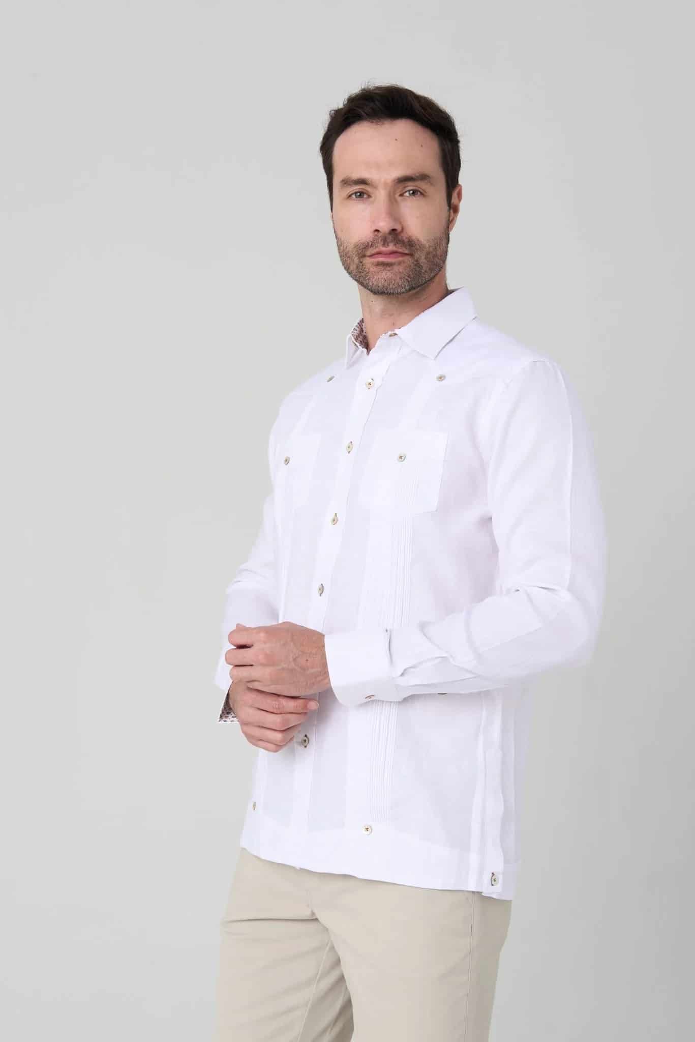 Guayabera presidencial Jon Sonen linen - miniatura 4