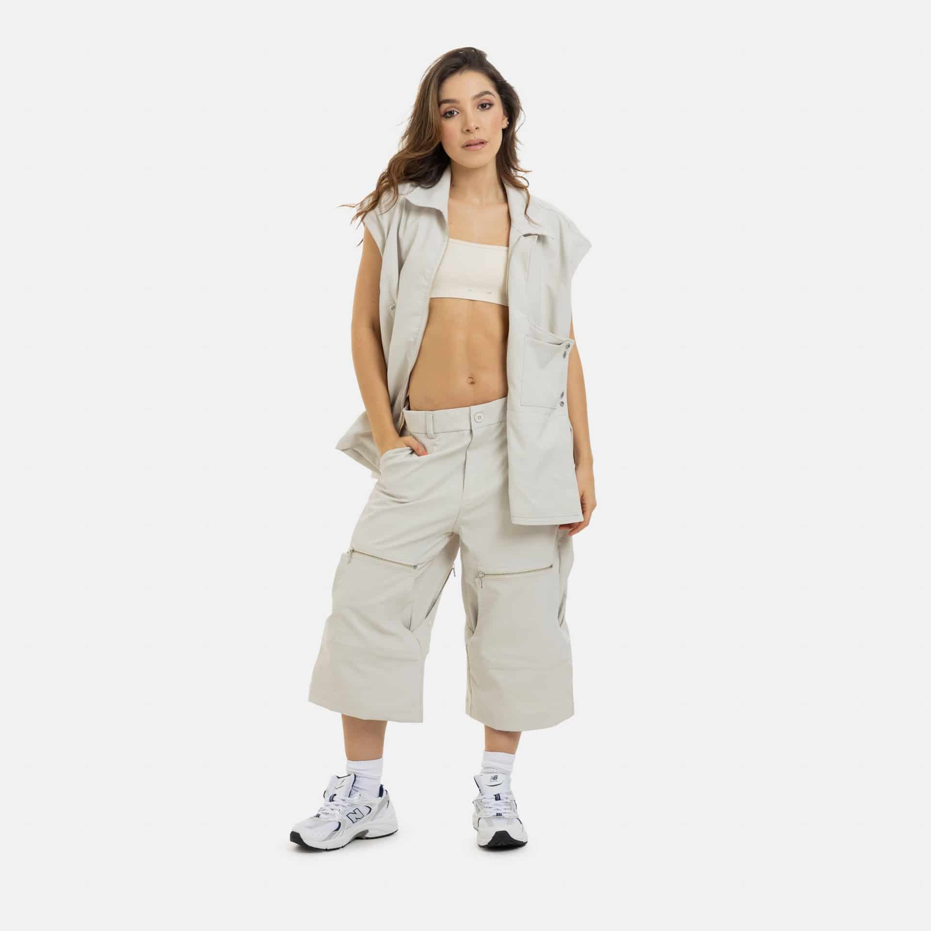 Pantalón Active Convertible Beige - miniatura 1
