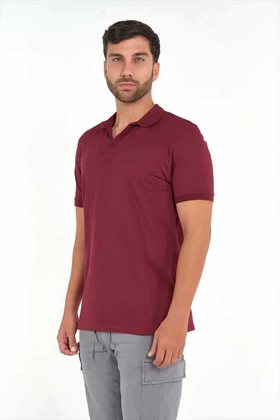 Camiseta Polo 100% Algodón Vinotinto - miniatura 1