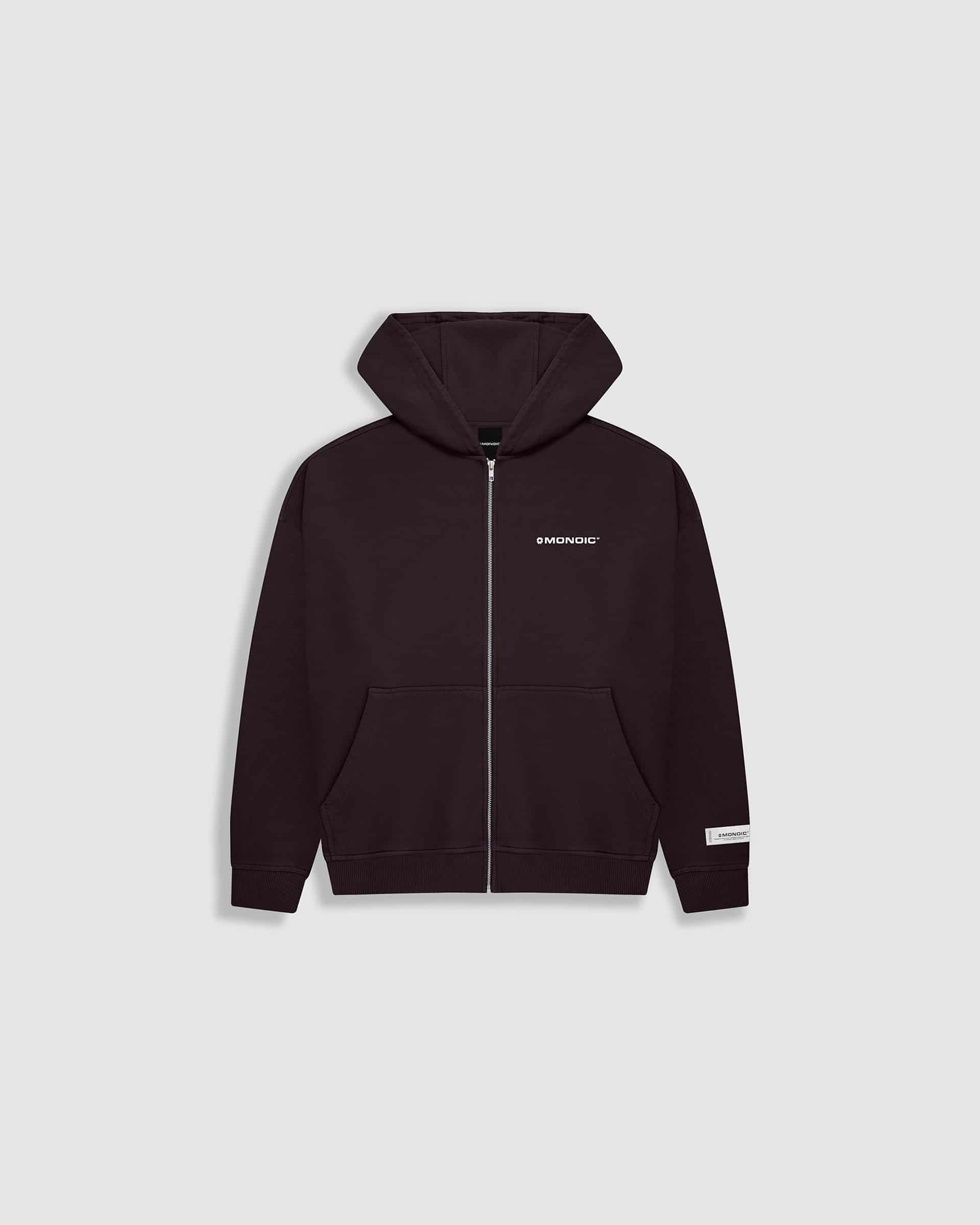 Zip Hoodie Oversized Básico V4 - Café Chocolate - miniatura 1