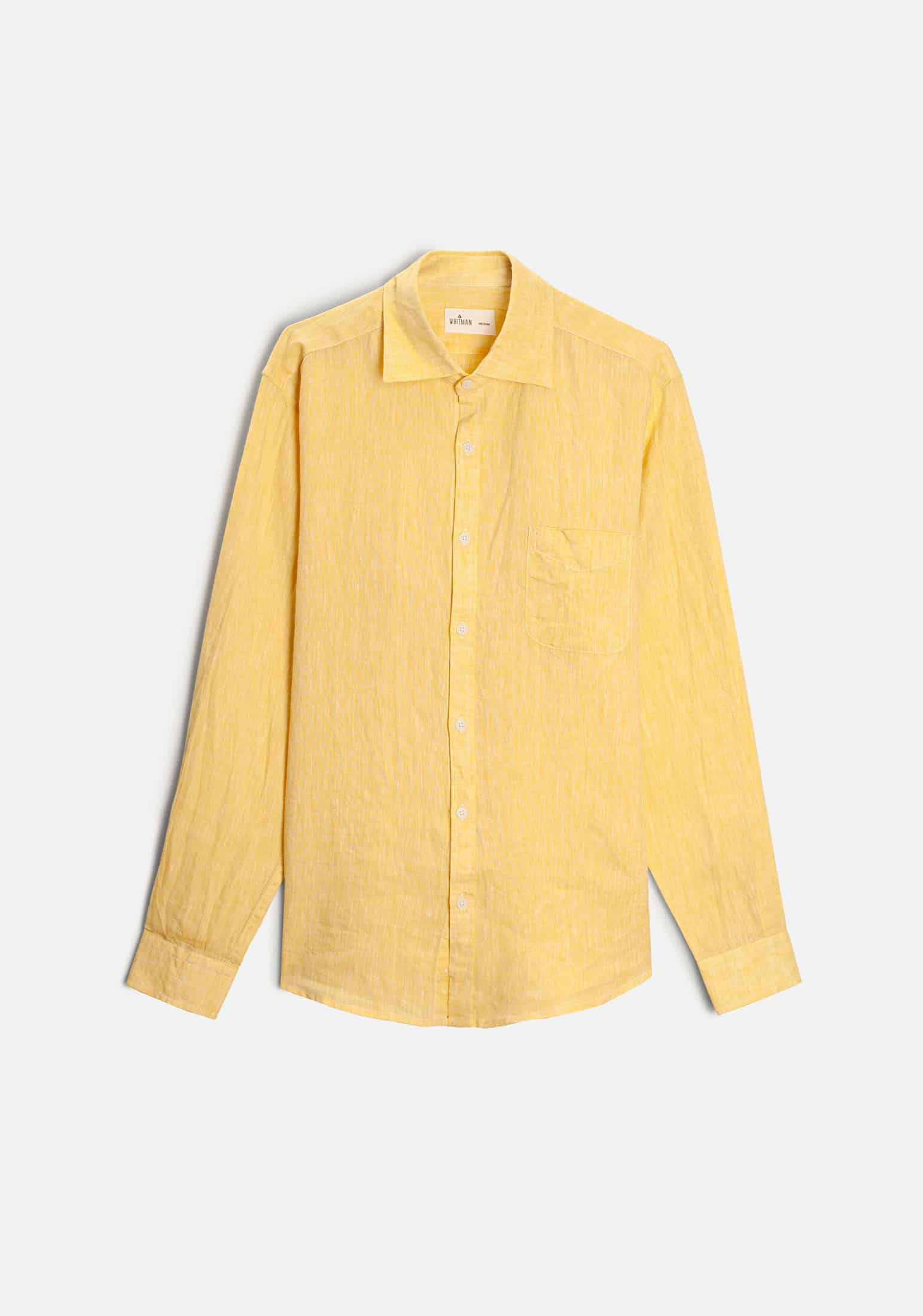 Camisa CI Lino Bols. Amarillo Med. - miniatura 1