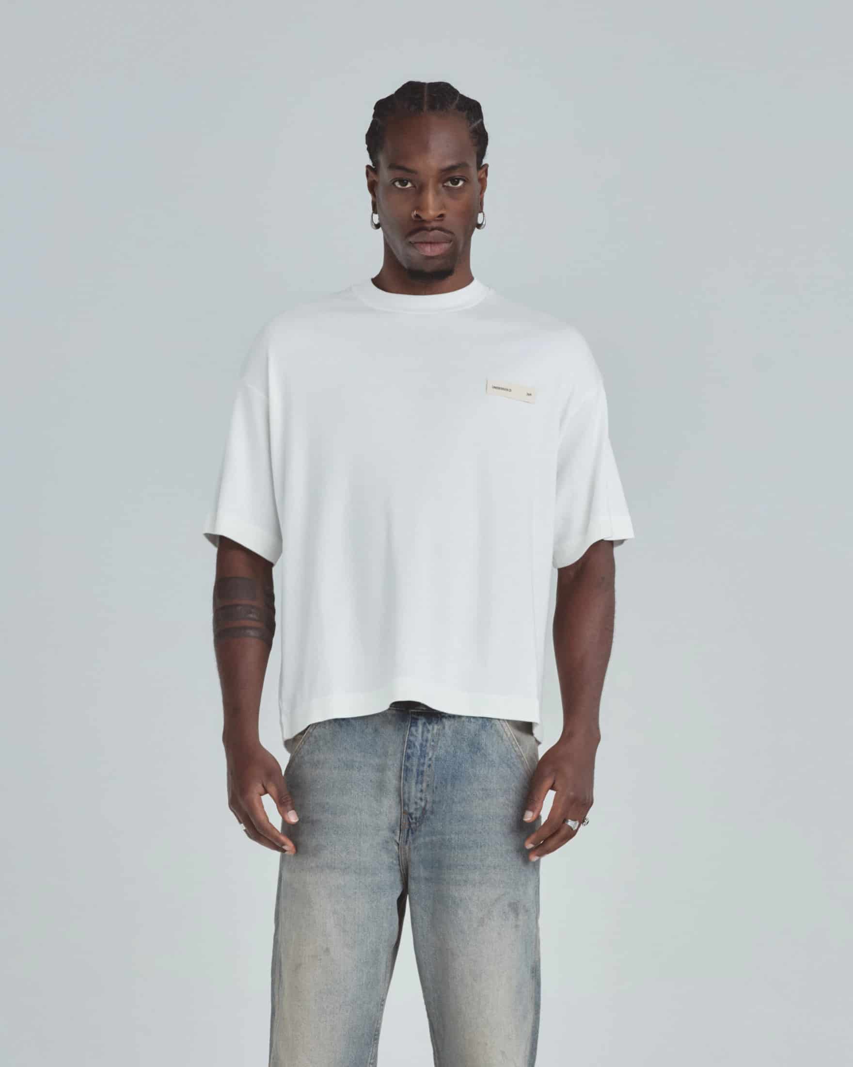 Line Basic Label Boxy Fit Tshirt White - miniatura 2