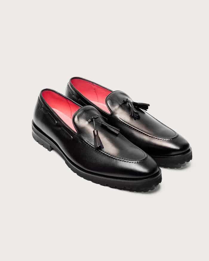 Mocasín Venetto Negro Suela Ultraliviana - miniatura 2