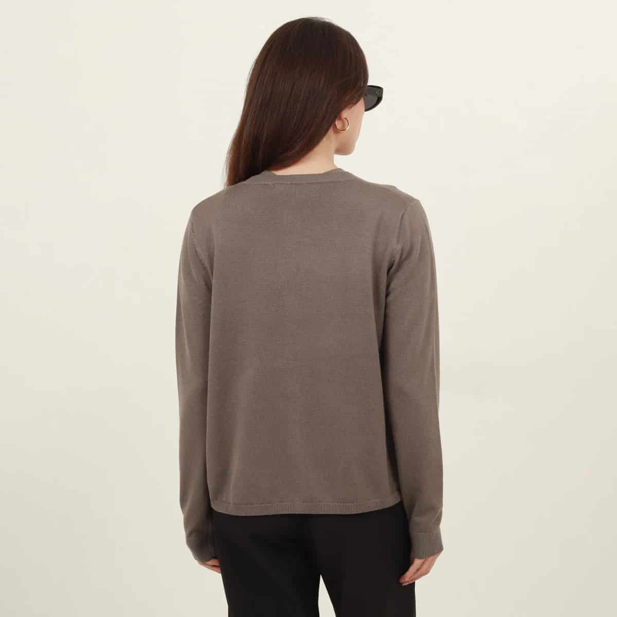 Sweater cardigan con botones manga larga - miniatura 5