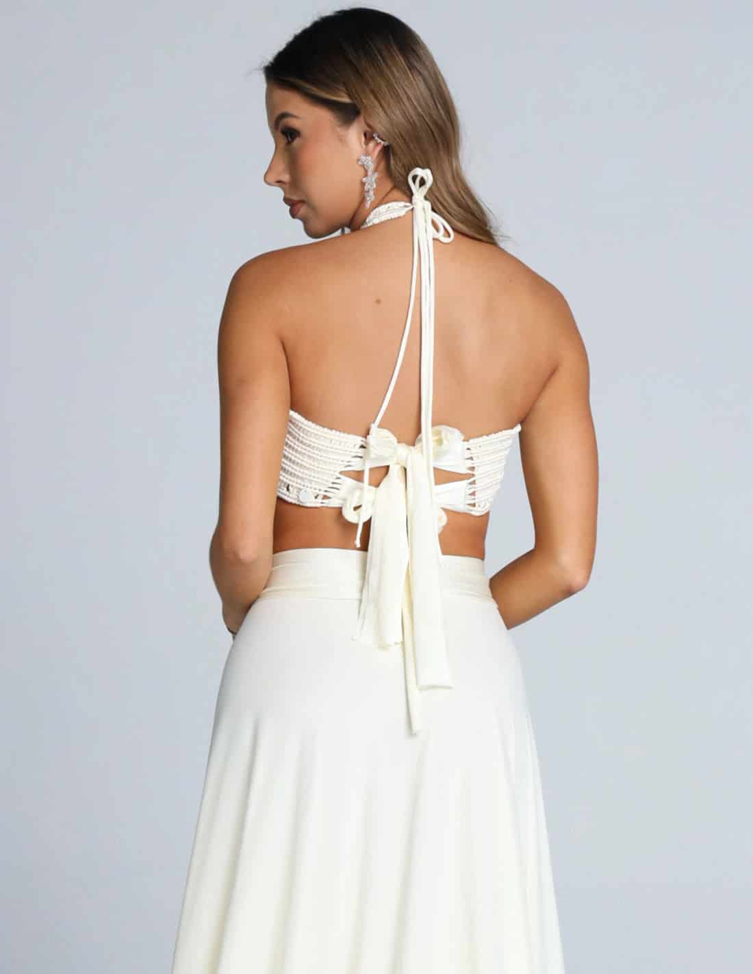 Crop Top Corset Marfil - miniatura 2