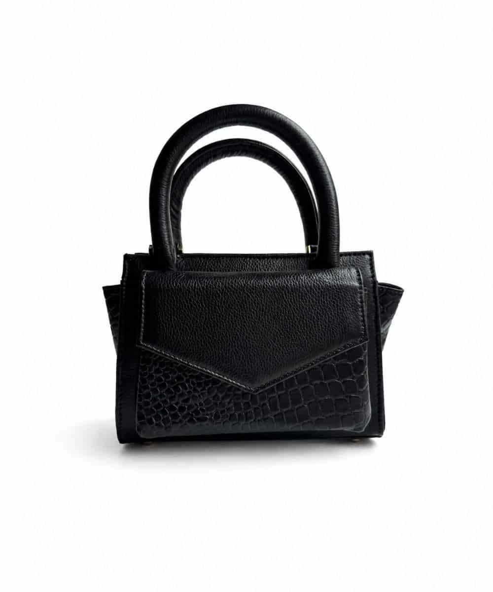 MiniBag Negro Texturas – Bolso en Cuero - miniatura 1