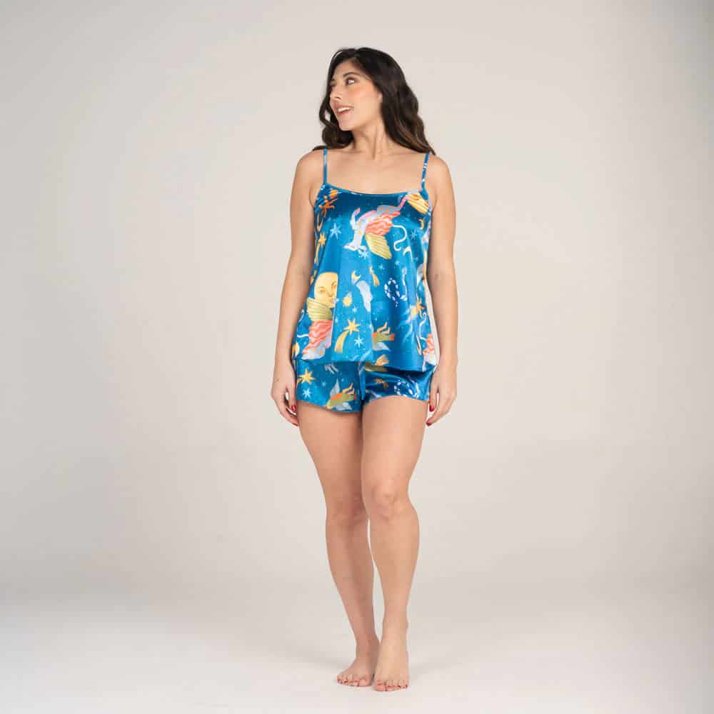 Short Corto Satin Estampado Alebrijes. - miniatura 1