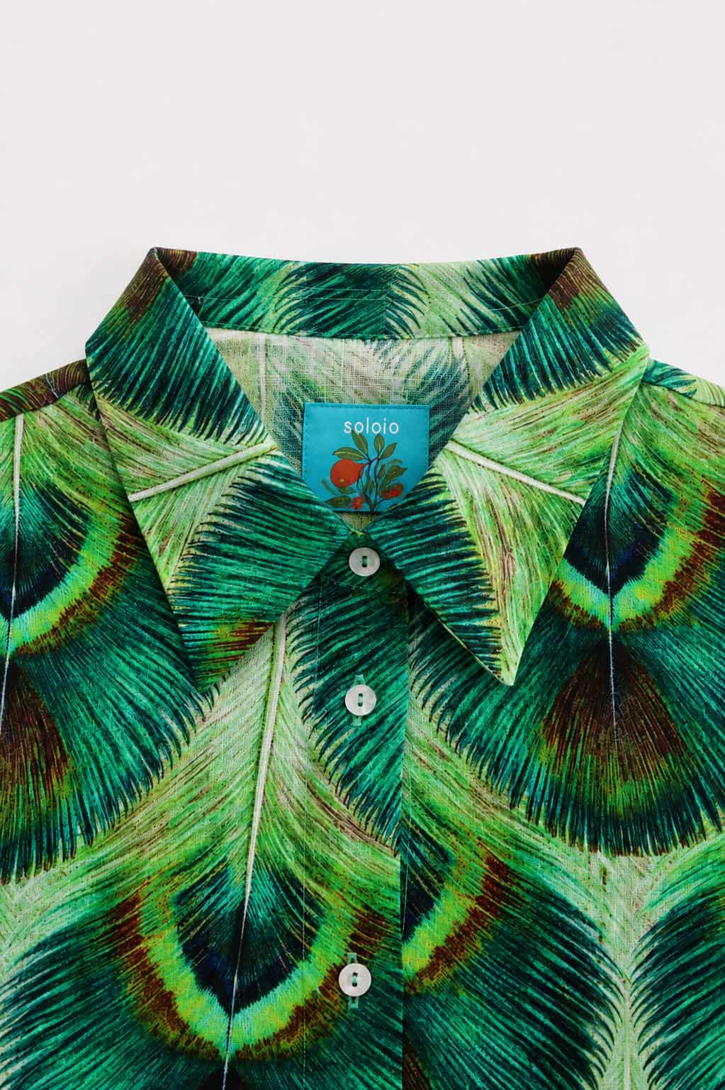 Women's Iridis linen shirt green - miniatura 4