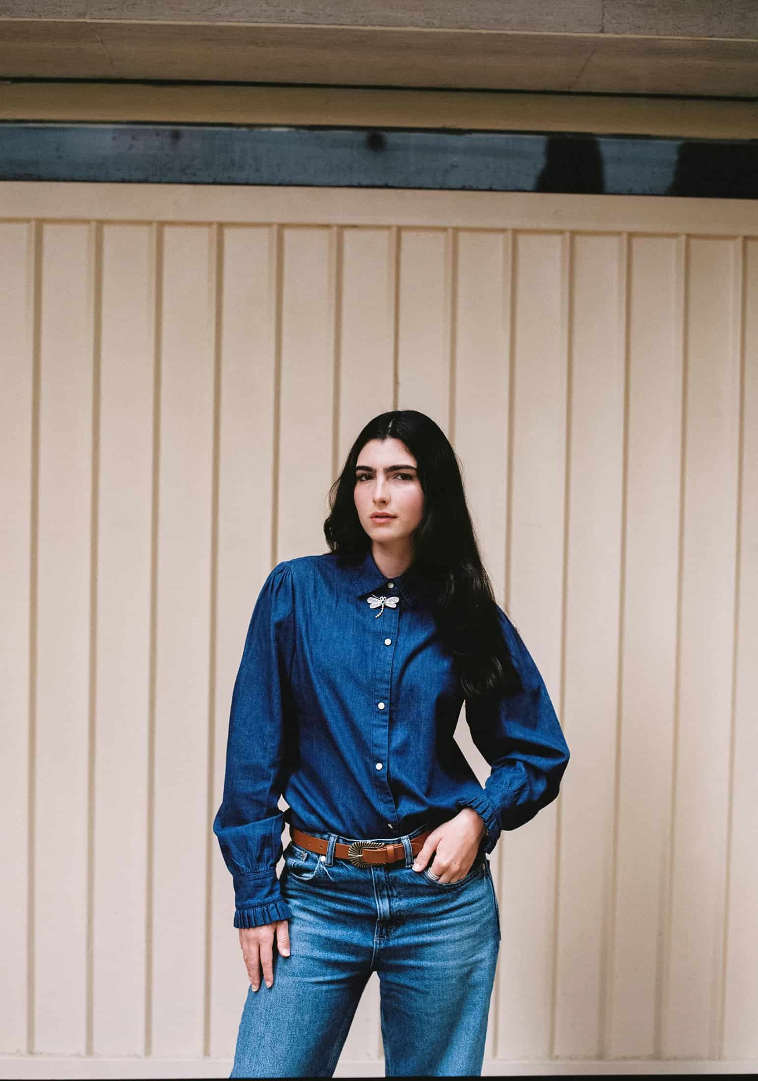 Camisa M Adria Indigo Azul Oscuro - miniatura 1