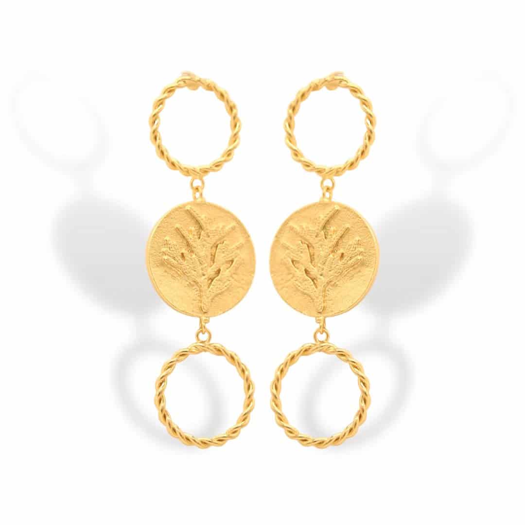 Aretes de coníferas y aros - miniatura 1