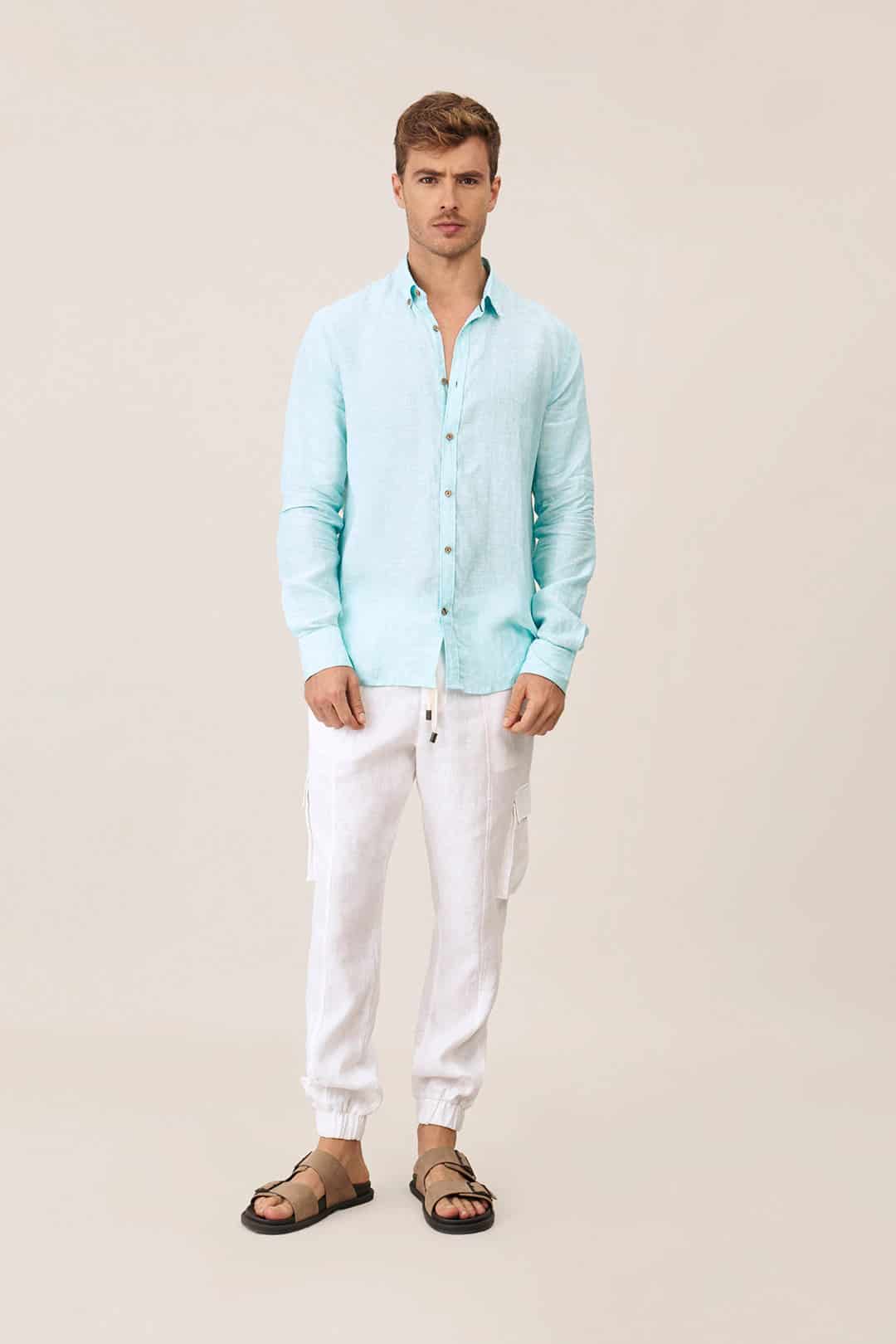 Linen Shirt Basicos Renovados Ondademar Men - miniatura 1