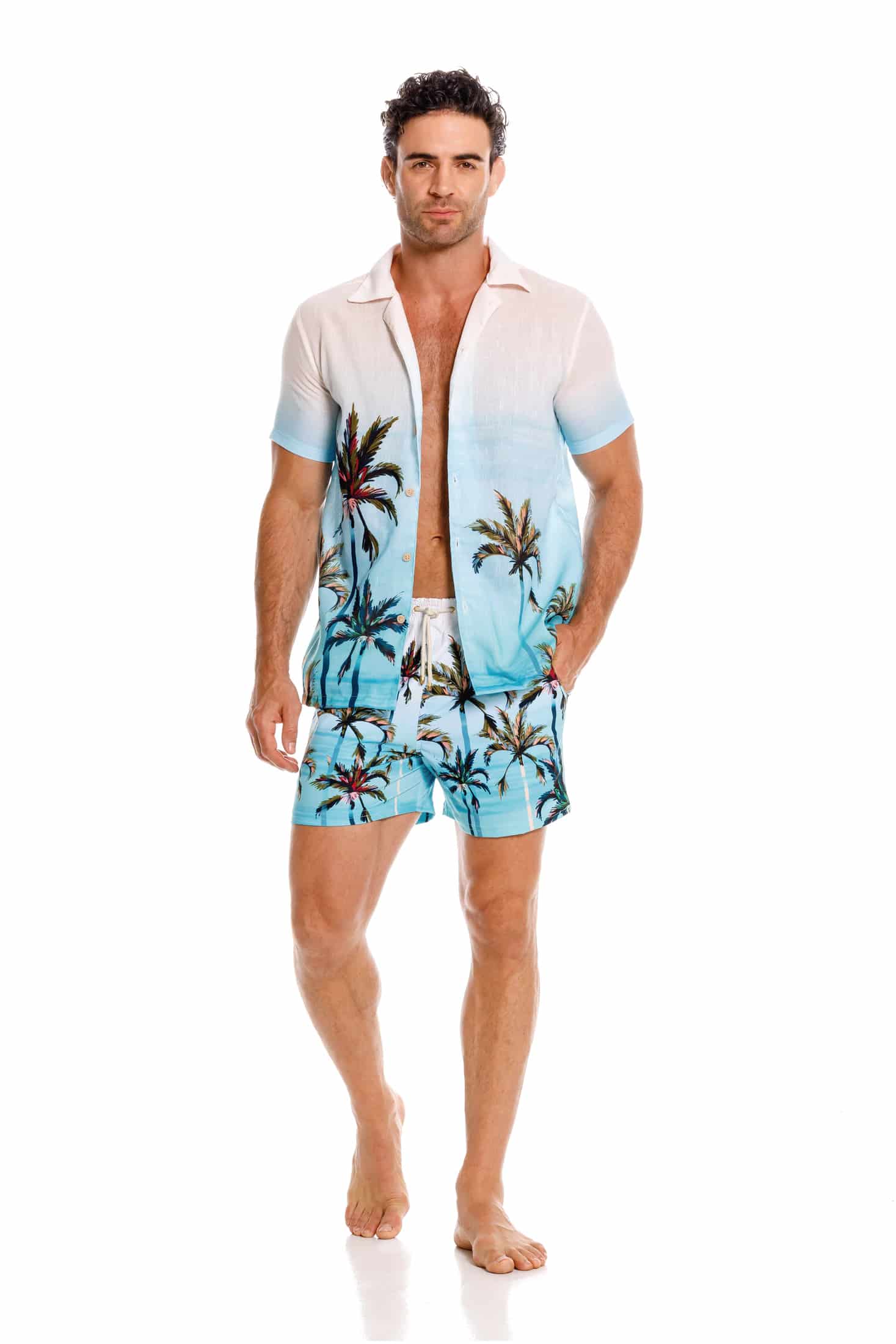 Camisa Hombre Atardecer Azul - miniatura 2