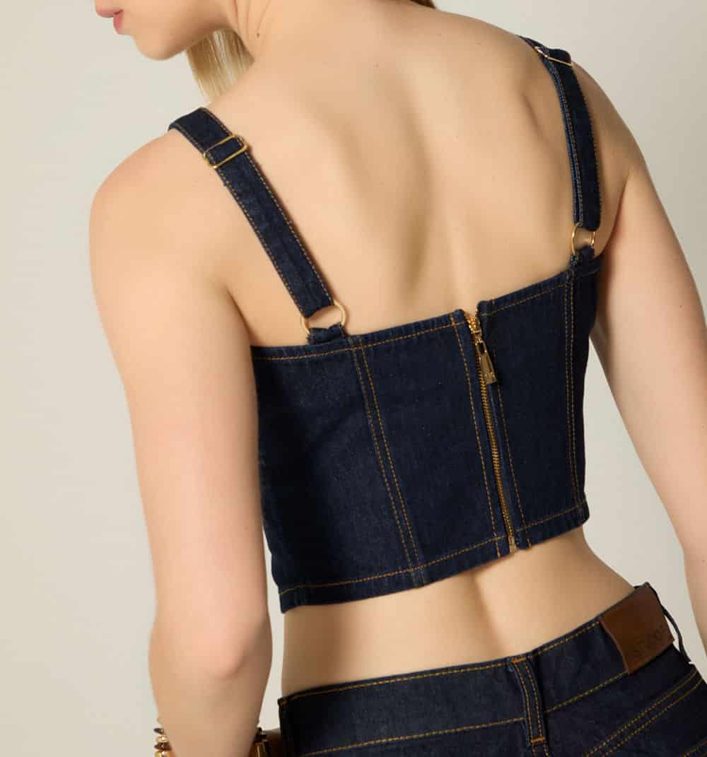 Blusa crop tiras con corte - miniatura 5
