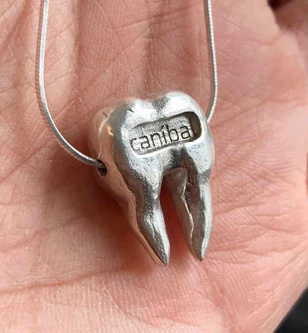 ✴︎ Dije Molar + Cadena 🩸 Cc: caníbal ft. Exuvia ✴︎ En Plata ✴︎ - miniatura 4