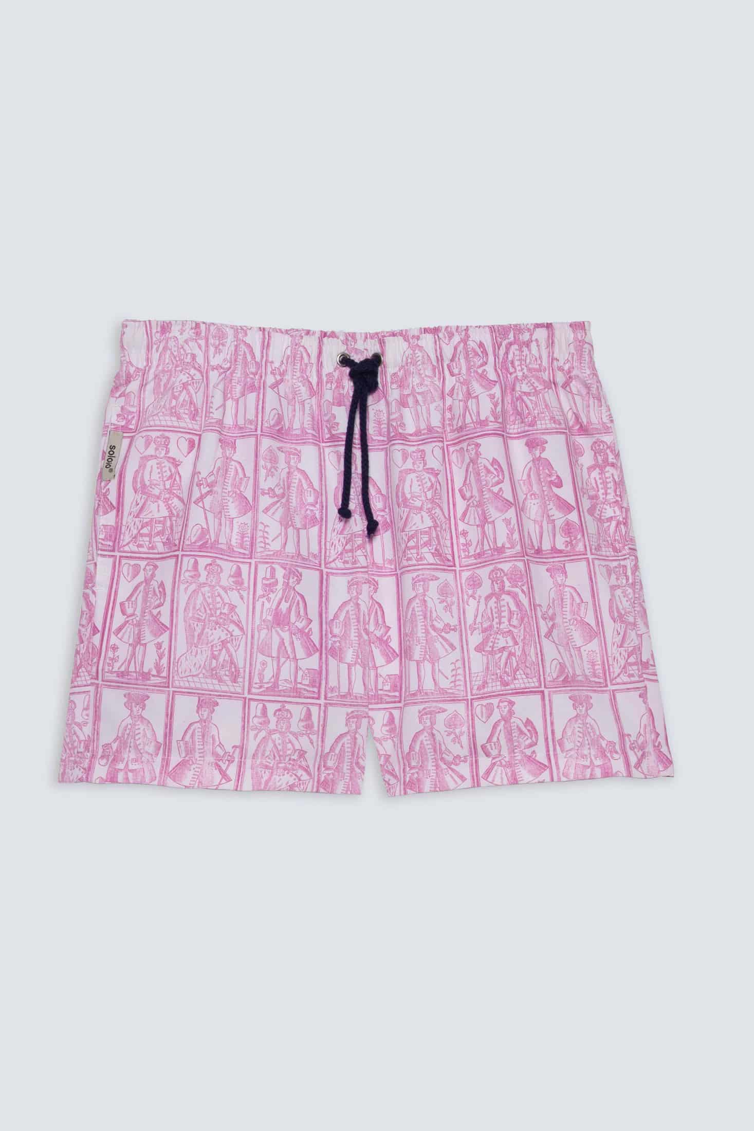 Men's cards swim trunk pink - miniatura 1