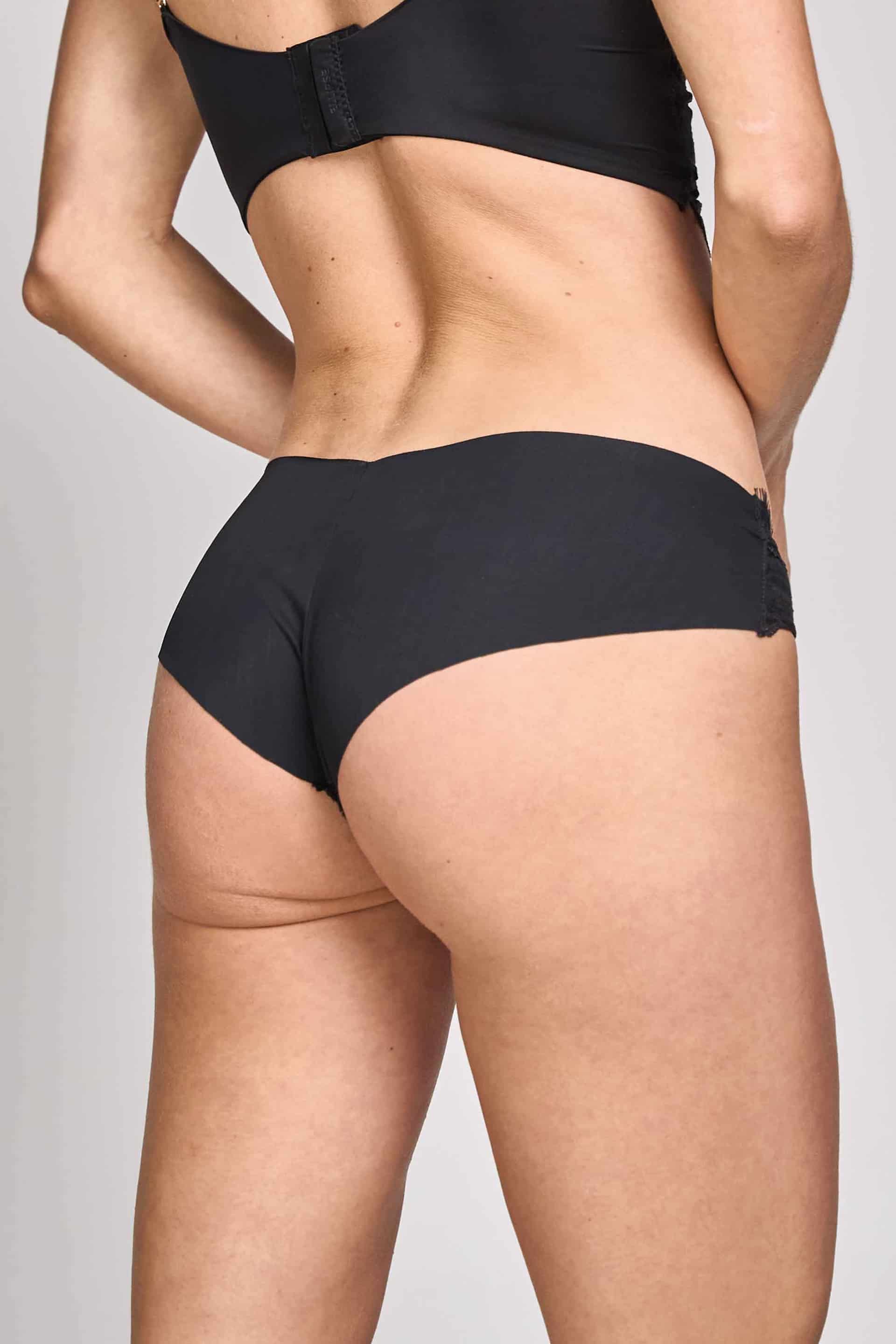 CULOTTE ELLIPSE ENCAJE ALGODÓN NEGRO - miniatura 4