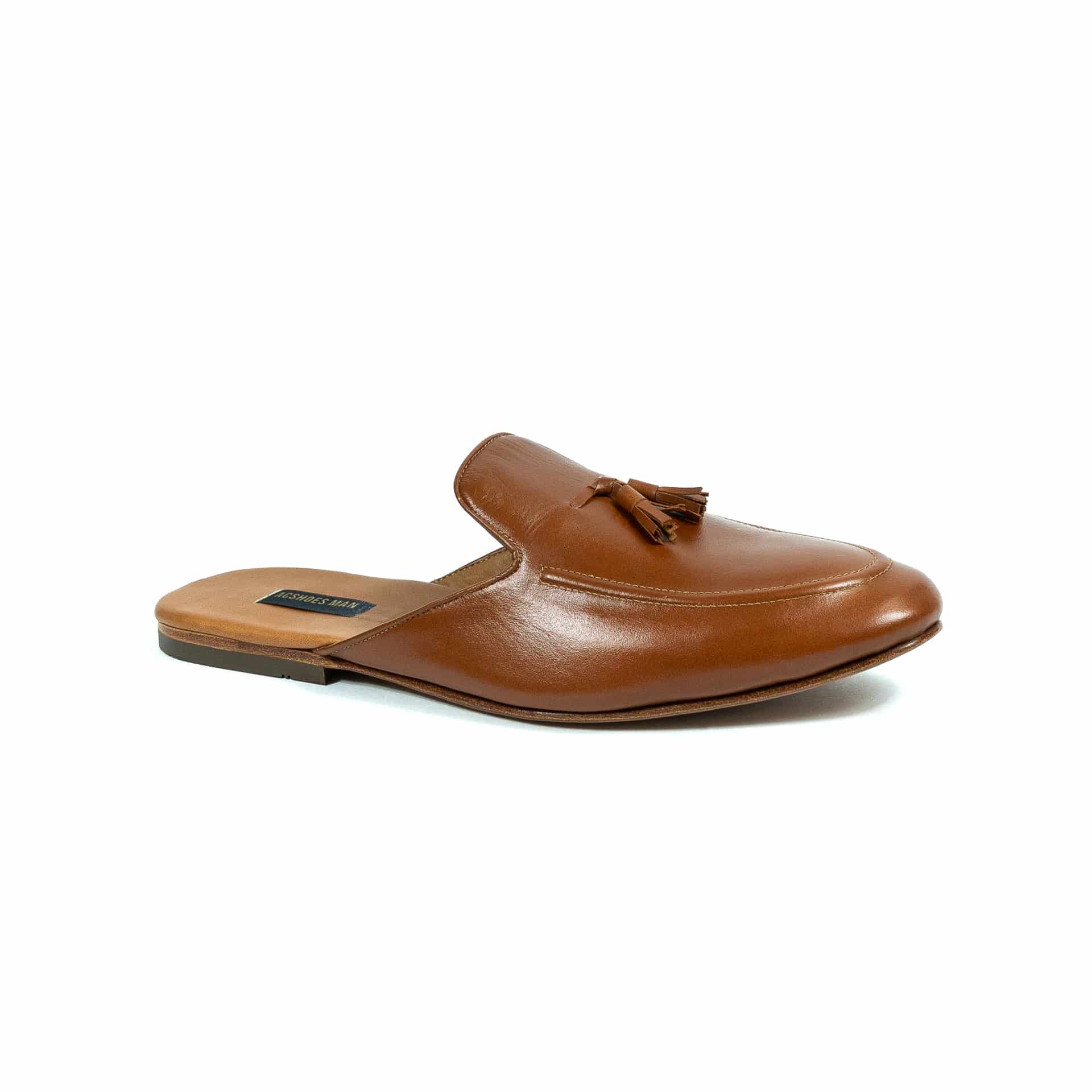 Loafer tassel mules cuero coñac - miniatura 1