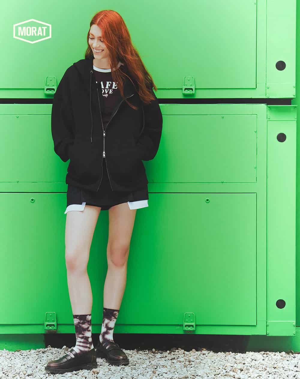 Buzo tipo hoodie negro unisex GEF | MORAT - miniatura 5