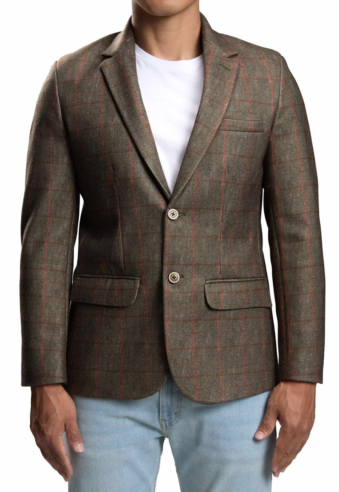 Blazer estampado verde a cuadros - miniatura 6
