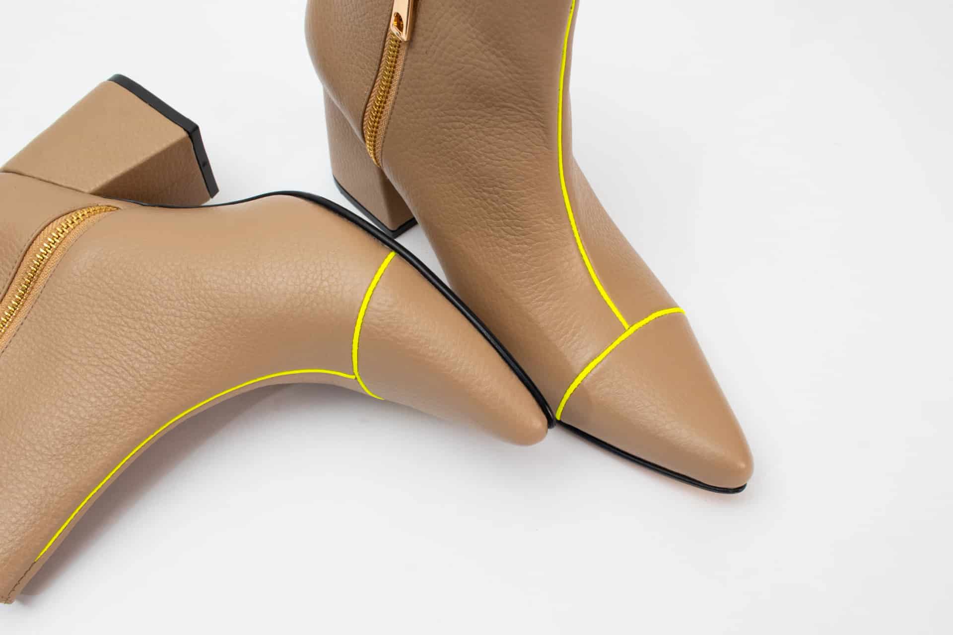 ANKLE boots - Cocoa x Neon Lemon - miniatura 2