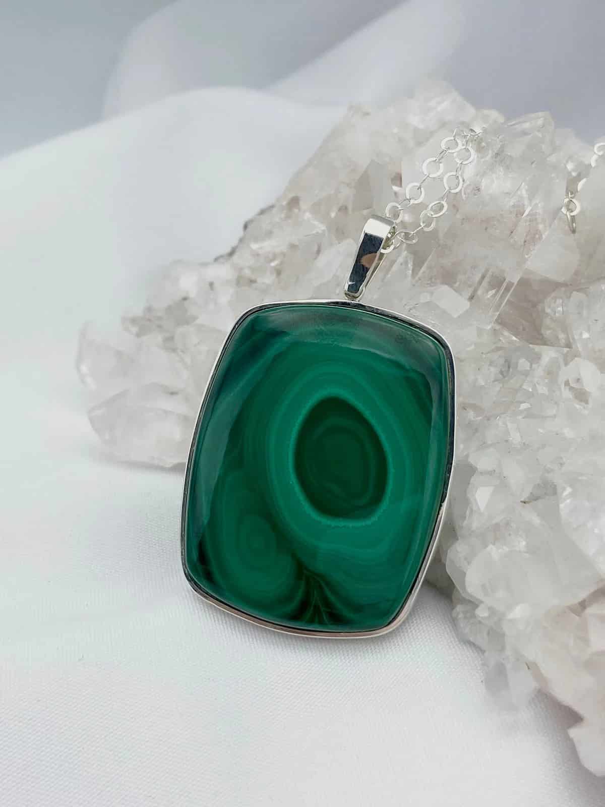 Dije Malaquita Rectangular - miniatura 1