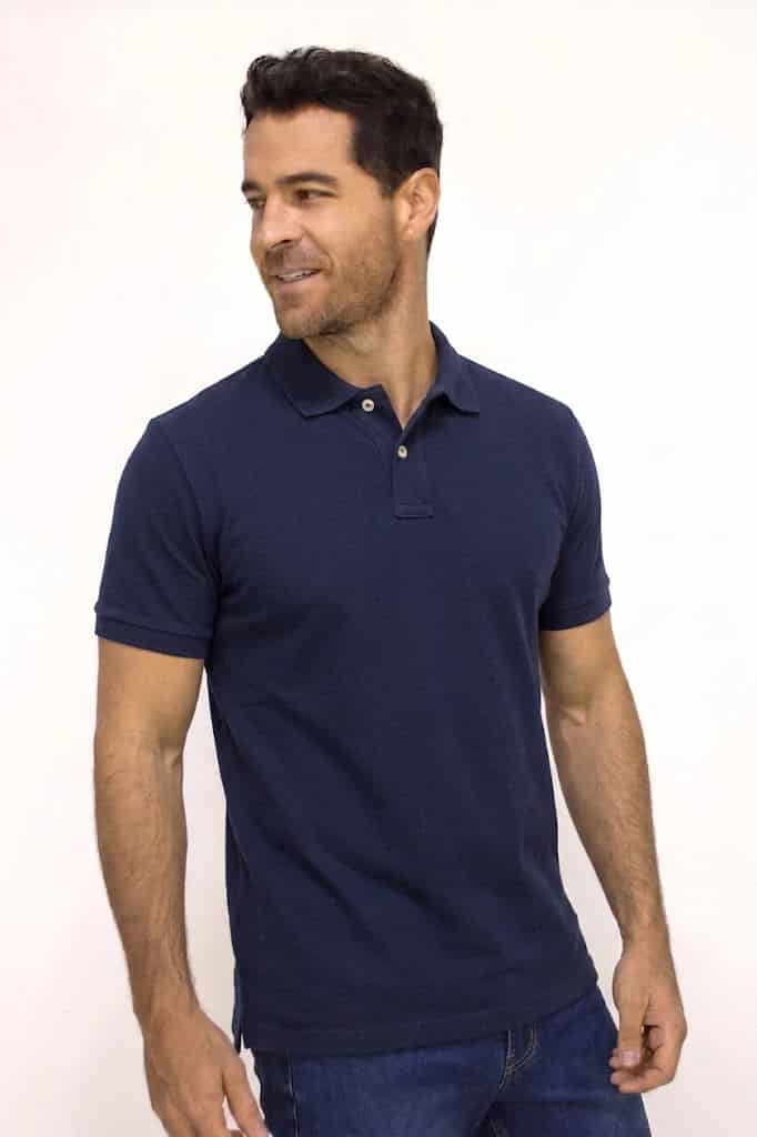 POLO MANGA CORTA AZUL PARA HOMBRE - miniatura 1