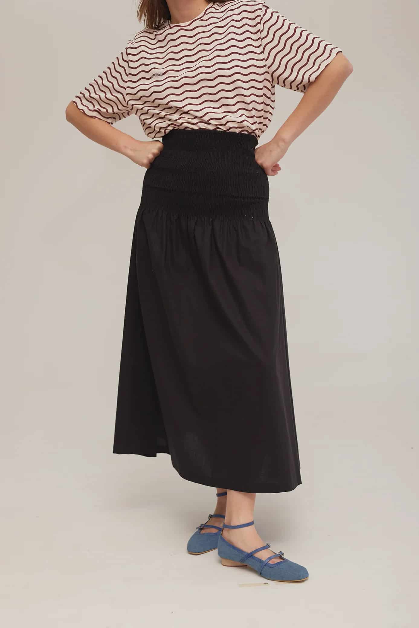 Falda Shirred Negro - miniatura 7